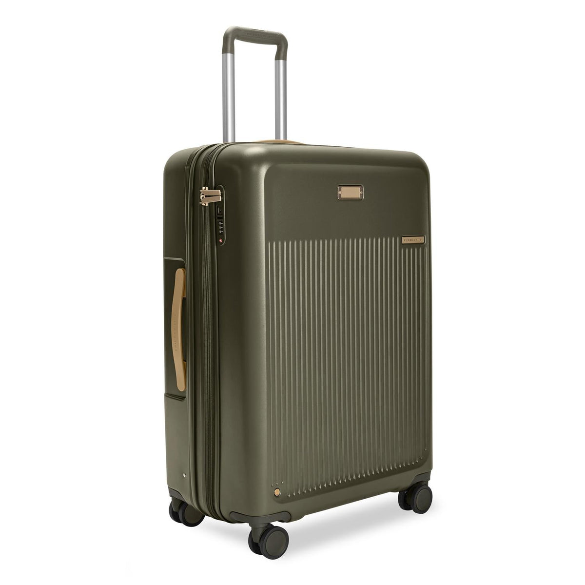 Briggs & Riley Sympatico Large Expandable Spinner in Olive — angle view 2