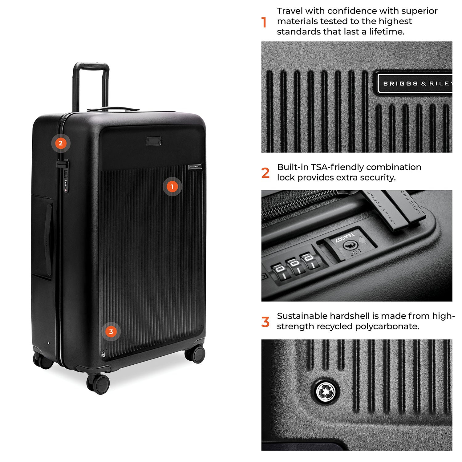 Briggs & Riley Sympatico Extra Large Spinner - Black