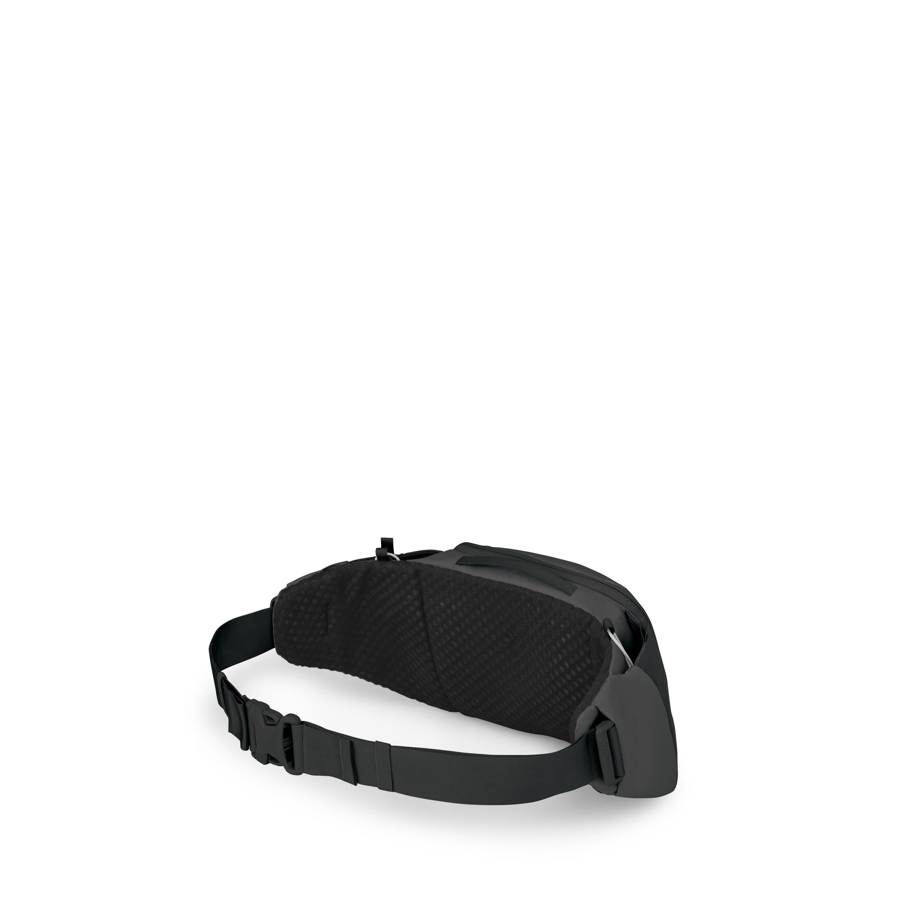 Osprey Savu 2 Bike Hydration Lumbar Pack 2L in Raven Black — angle view 3