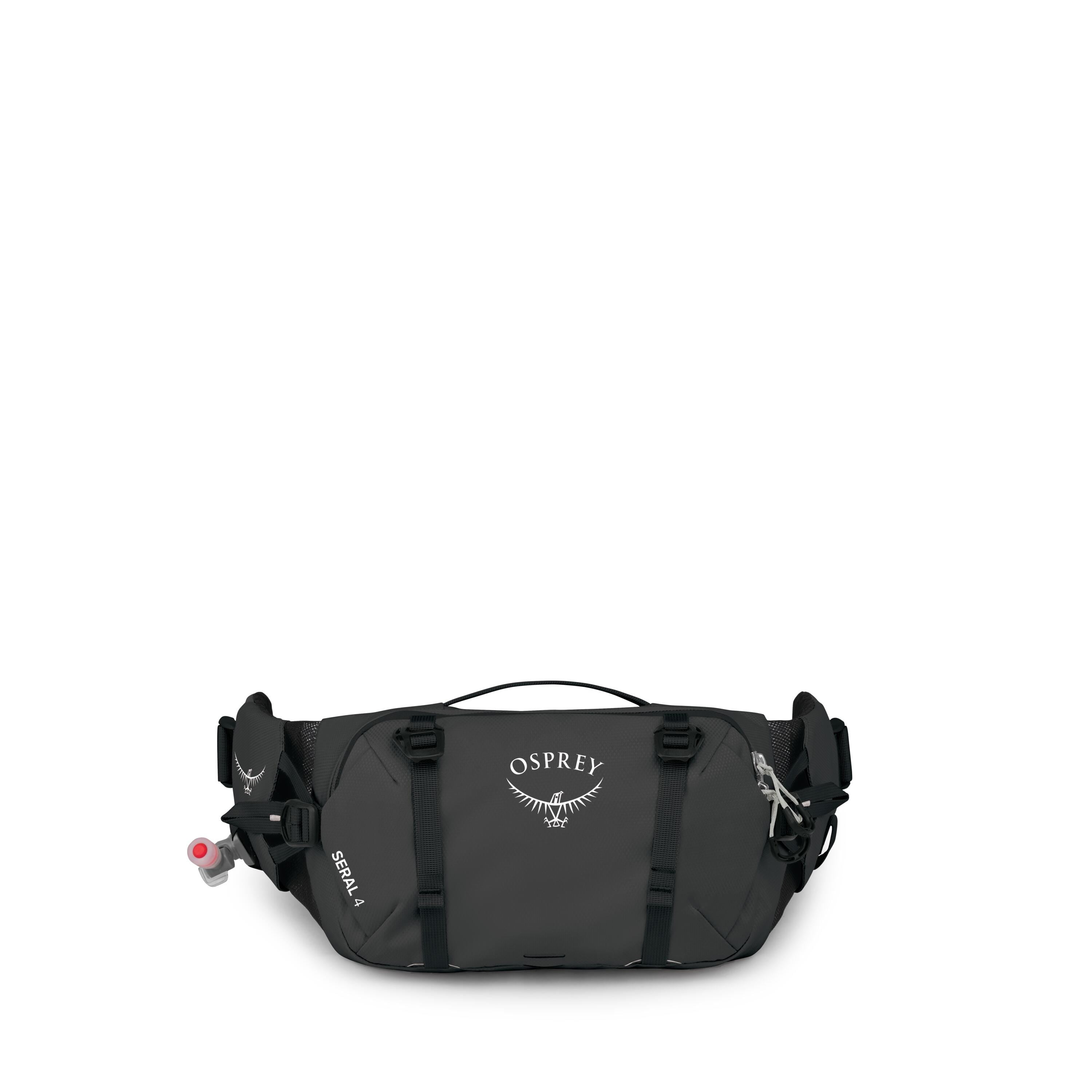 Osprey Seral 4 Bike Hydration Lumbar Pack 4L in Raven Black — front view