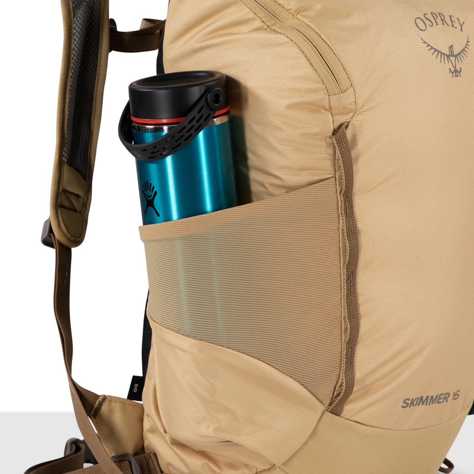 Osprey Skimmer 16 Hydration Backpack 16L in Coyote Brown — detail view