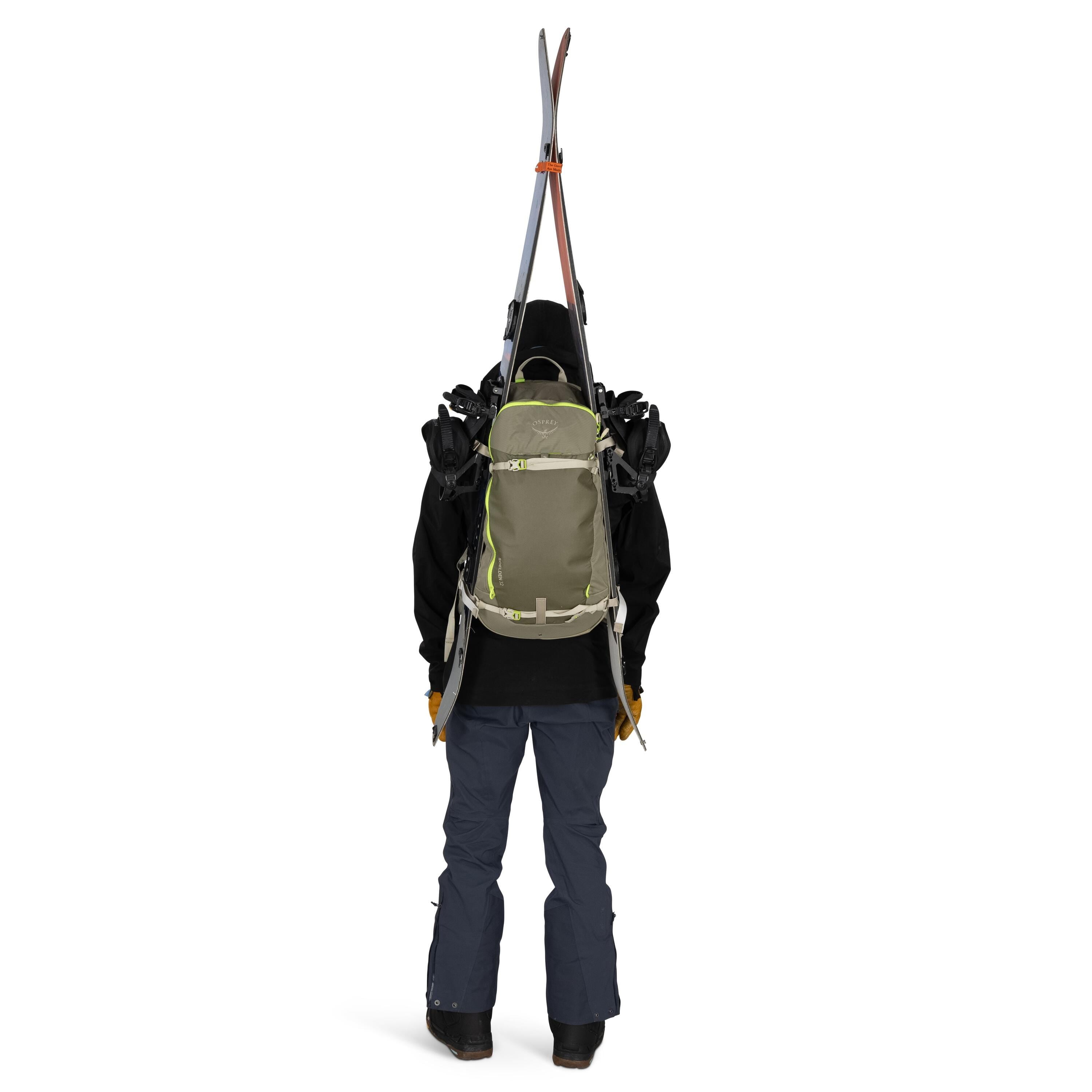 Osprey Soelden 32 Ski & Snowboard Backpack 32L in Olive Tan-Earl Grey — detail view 2