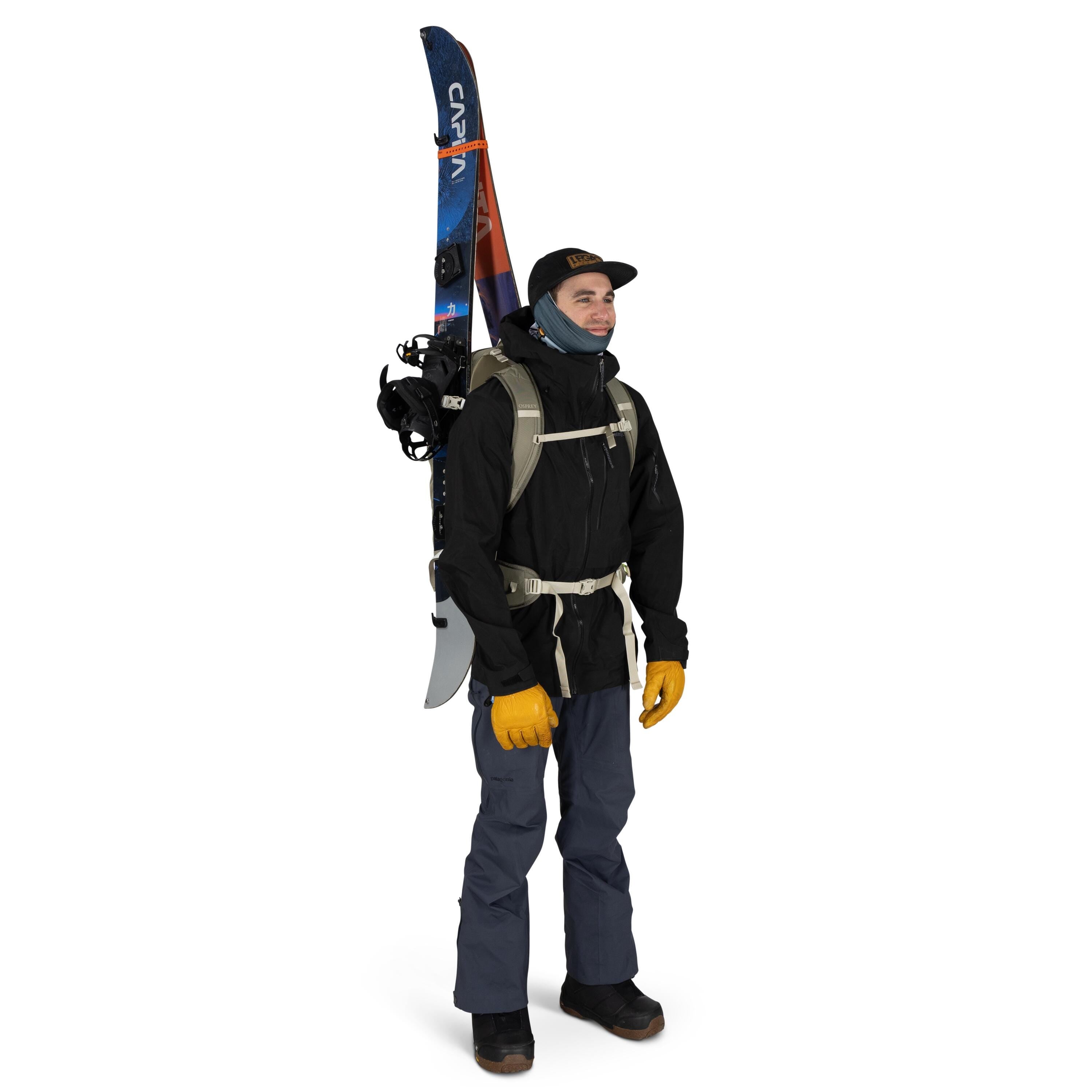 Osprey Soelden 32 Ski & Snowboard Backpack 32L in Olive Tan-Earl Grey — detail view 3