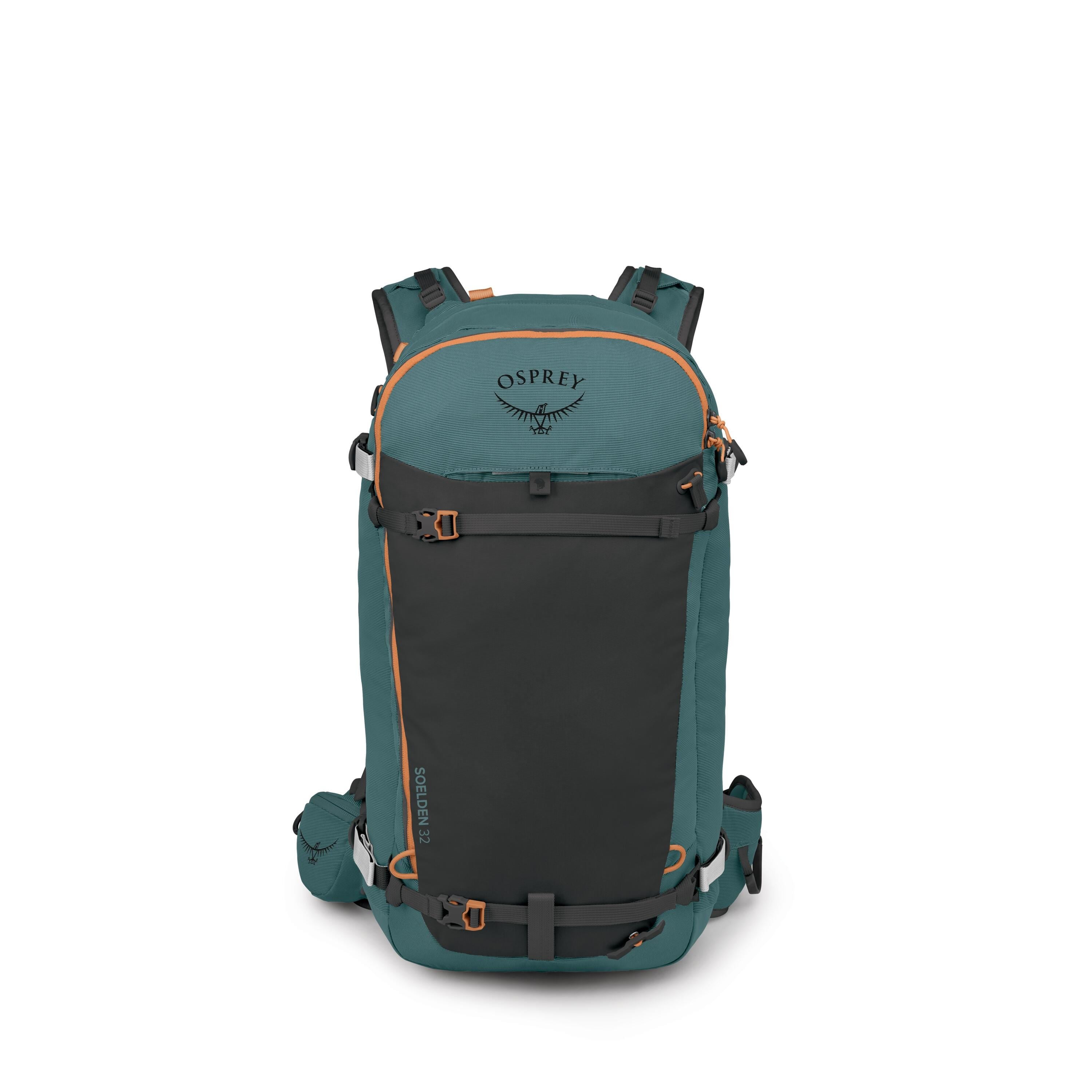 Osprey Soelden 32 Ski & Snowboard Backpack 32L in Cascade Blue-Raven Black — front view
