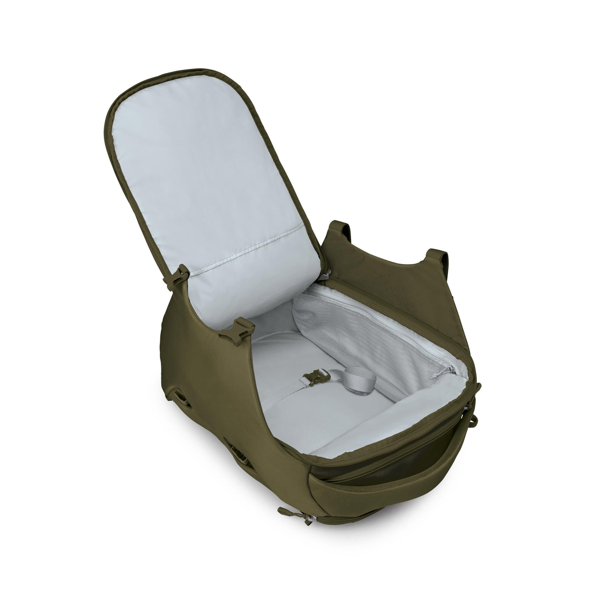Osprey Sojourn Porter Travel Pack Carry-On-30L in Moss Green — angle view 3