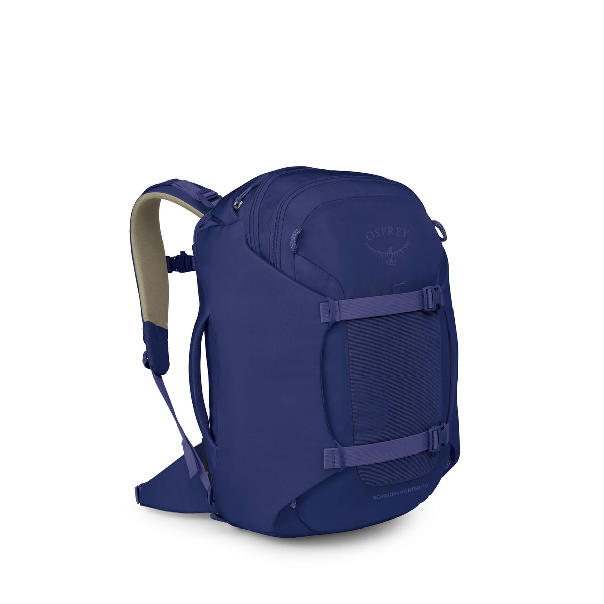 Osprey Sojourn Porter Travel Pack Carry-On-30L in Deep Fig — front view # color_Deep Fig