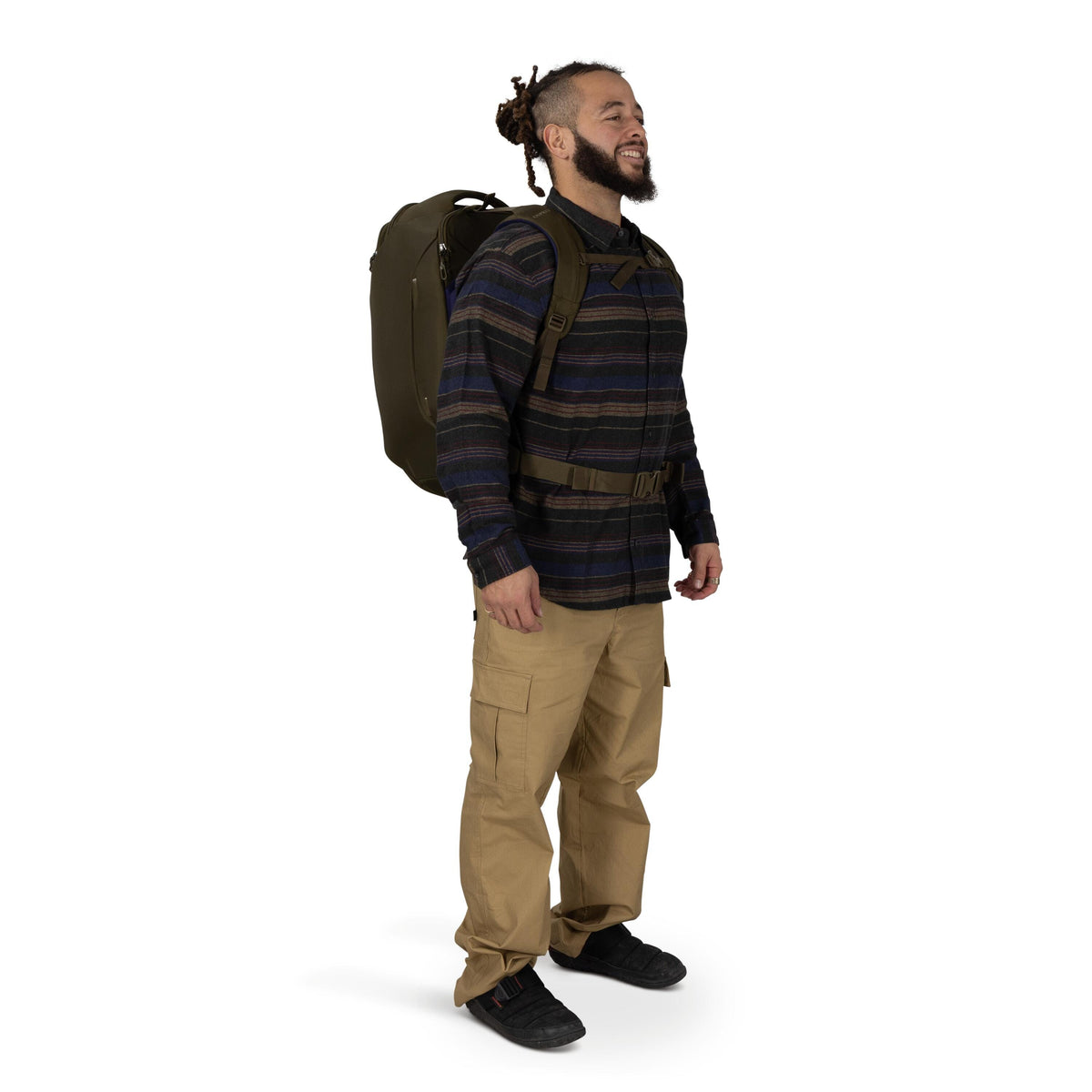 Osprey Sojourn Porter Travel Pack-46L in Moss Green — lifestyle