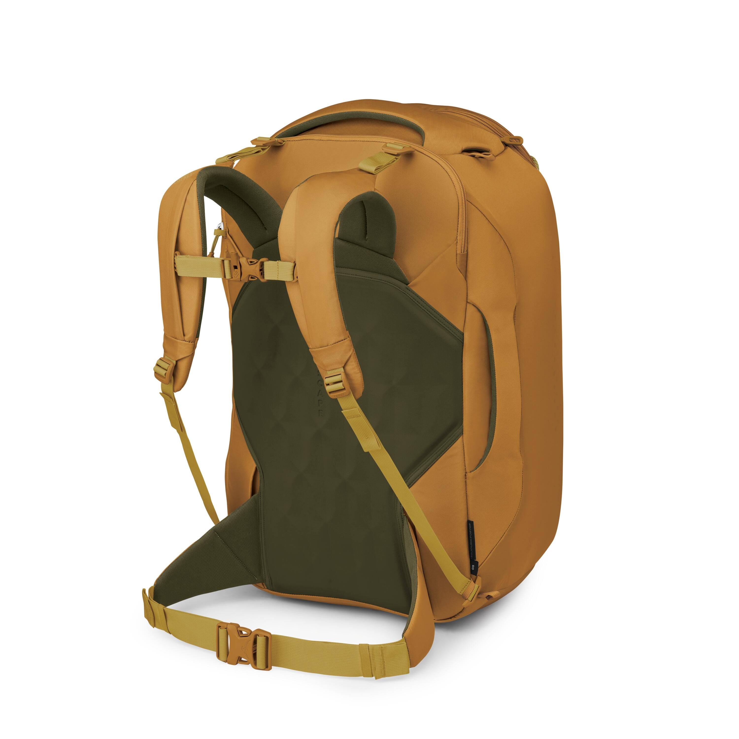 Osprey Sojourn Porter Travel Pack 65L in Barley Brown — angle view 3