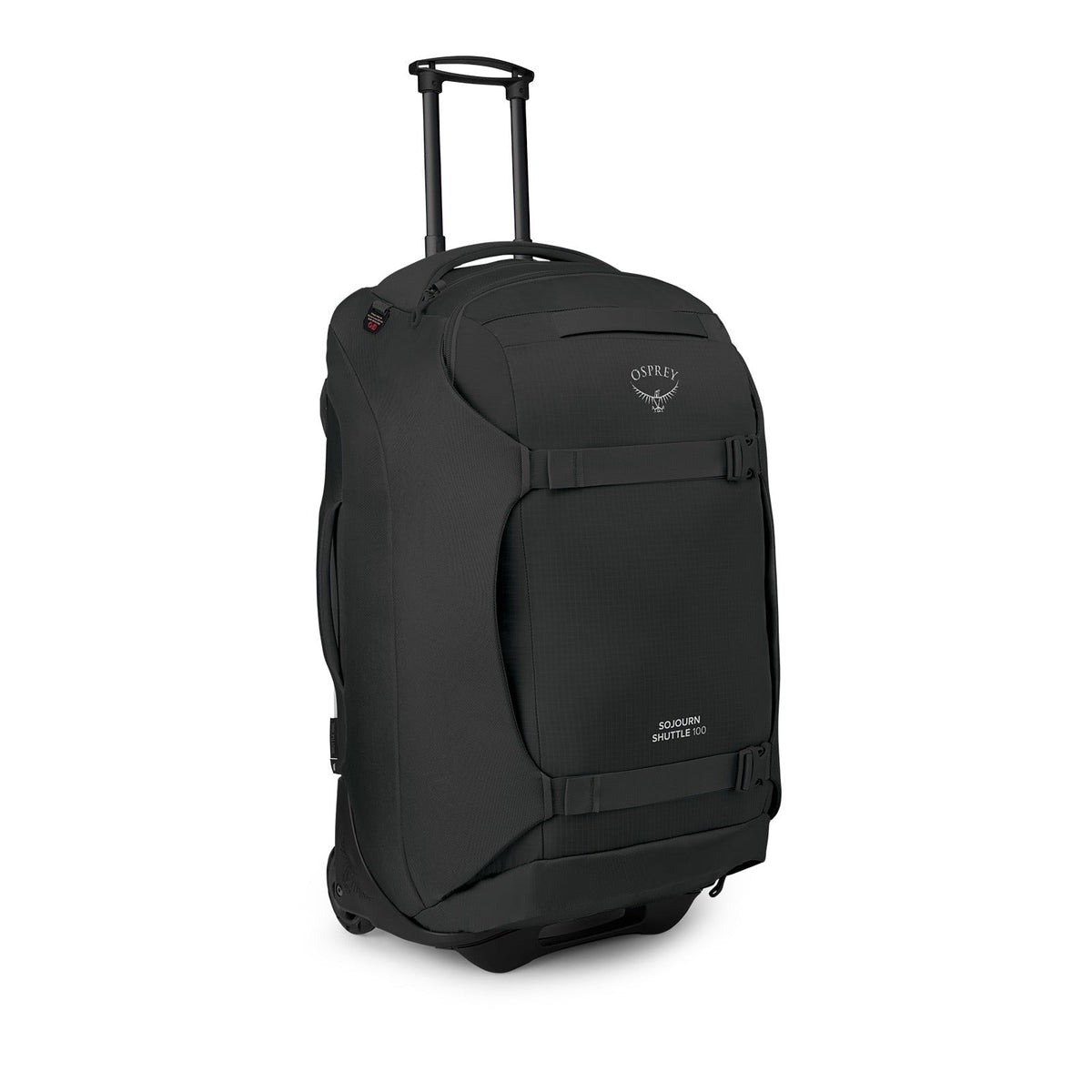 Osprey Sojourn Shuttle Wheeled Duffel 30"/100L in Black — angle view 2