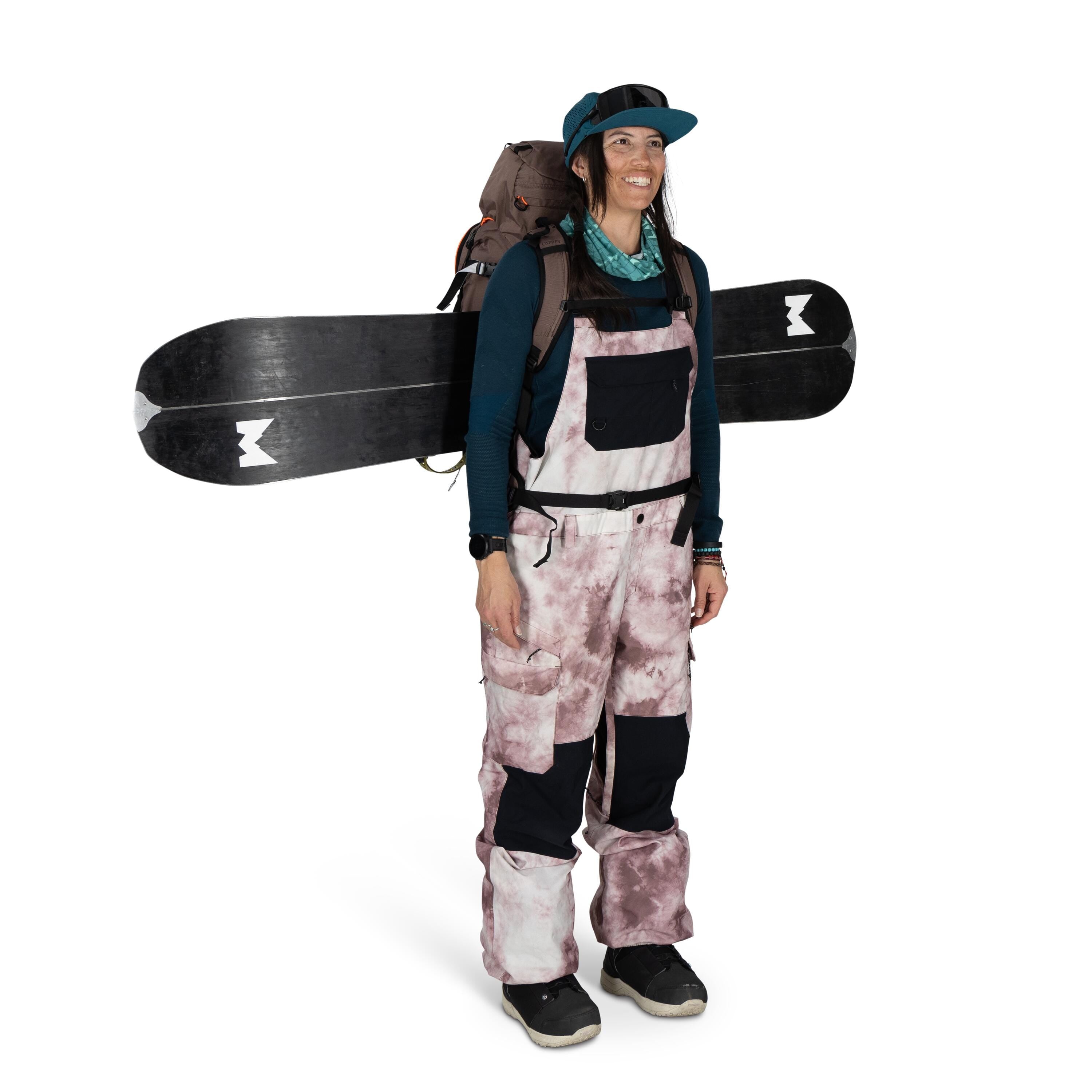 Osprey Sopris 45 Women's Ski & Snowboard Backpack 45L in Magma Brown-Raven Black — detail view 4