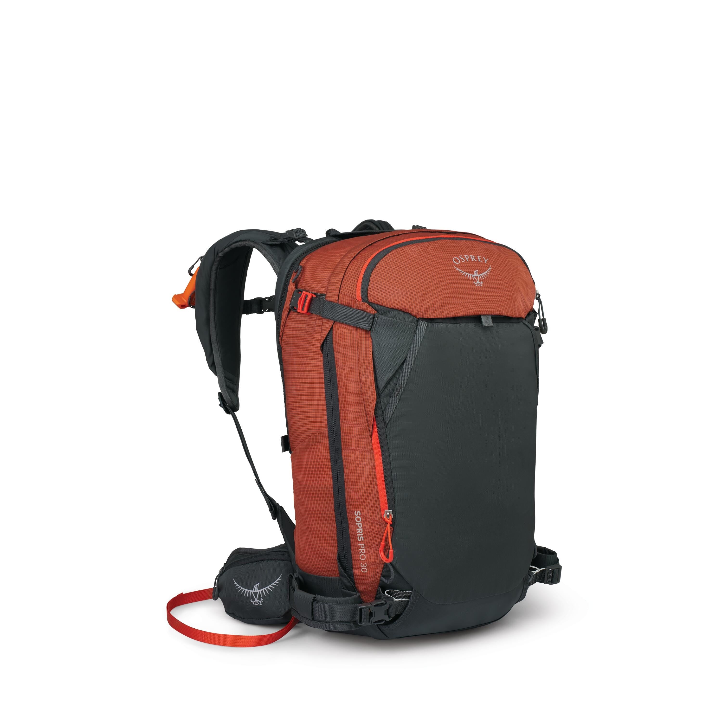 Osprey Sopris Pro 30 Women's Airbag Ski & Snowboard Backpack 30L in Mars Orange — angle view 2
