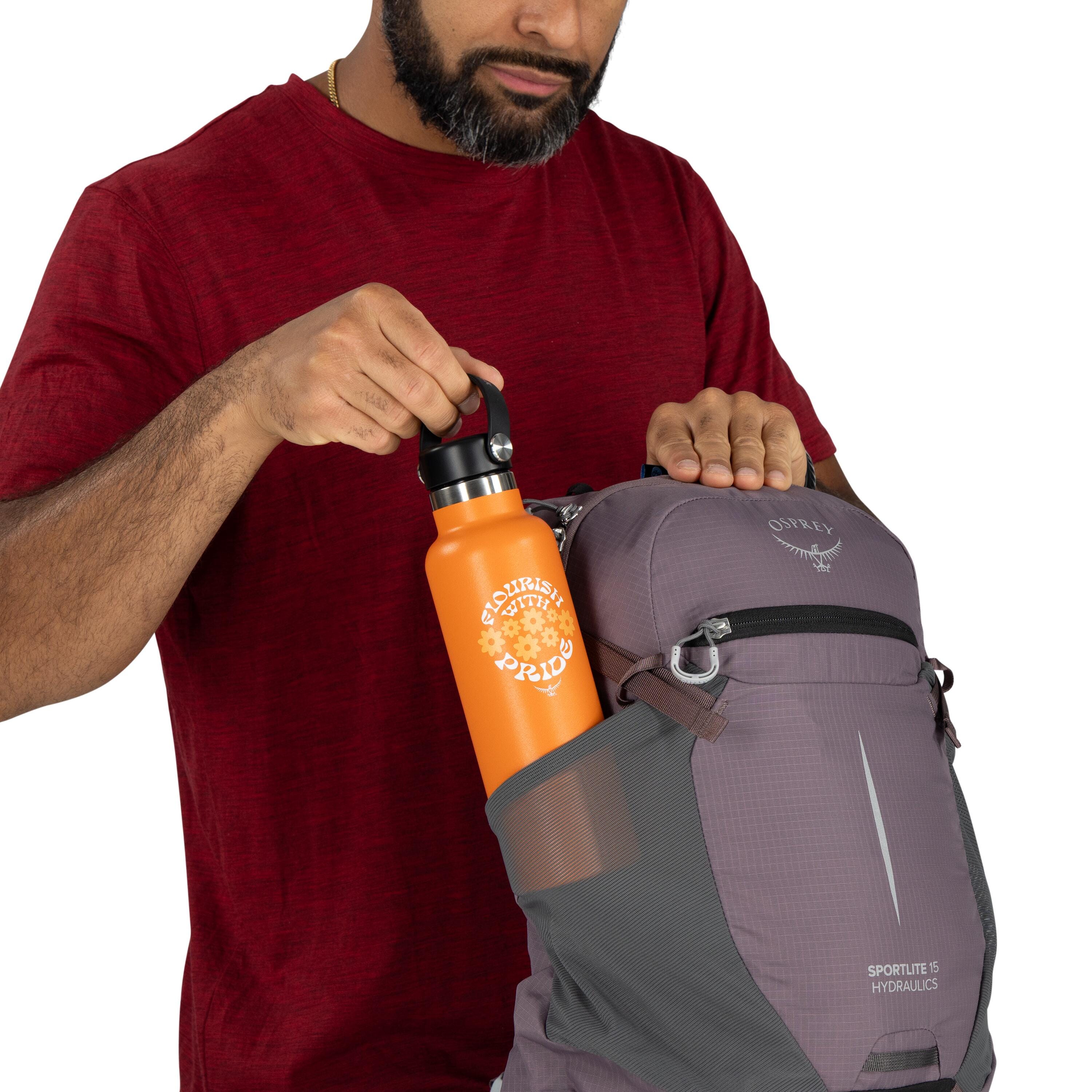 Osprey Sportlite 15 Hydraulics Hiking Hydration Backpack 15L in Graphite Purple — detail view 2