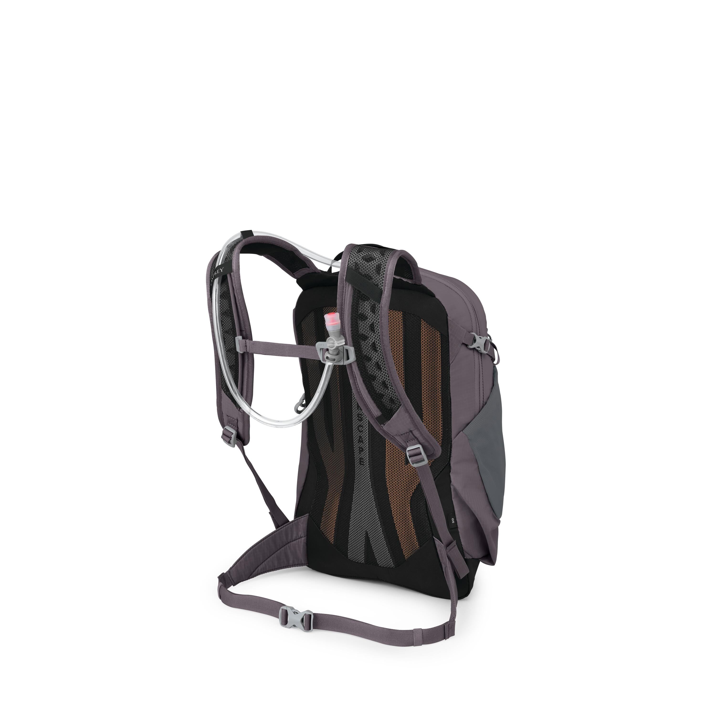 Osprey Sportlite 15 Hydraulics Hiking Hydration Backpack 15L in Graphite Purple — back view