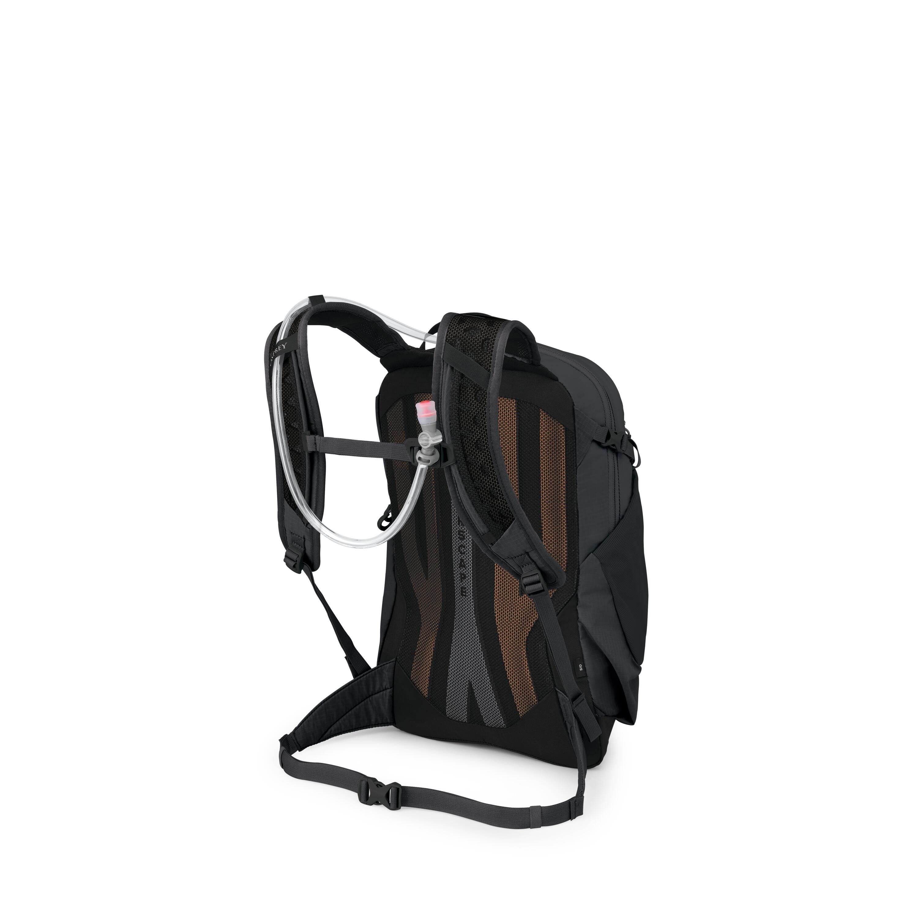 Osprey Sportlite 15 Hydraulics Hiking Hydration Backpack 15L in Raven Black — back view