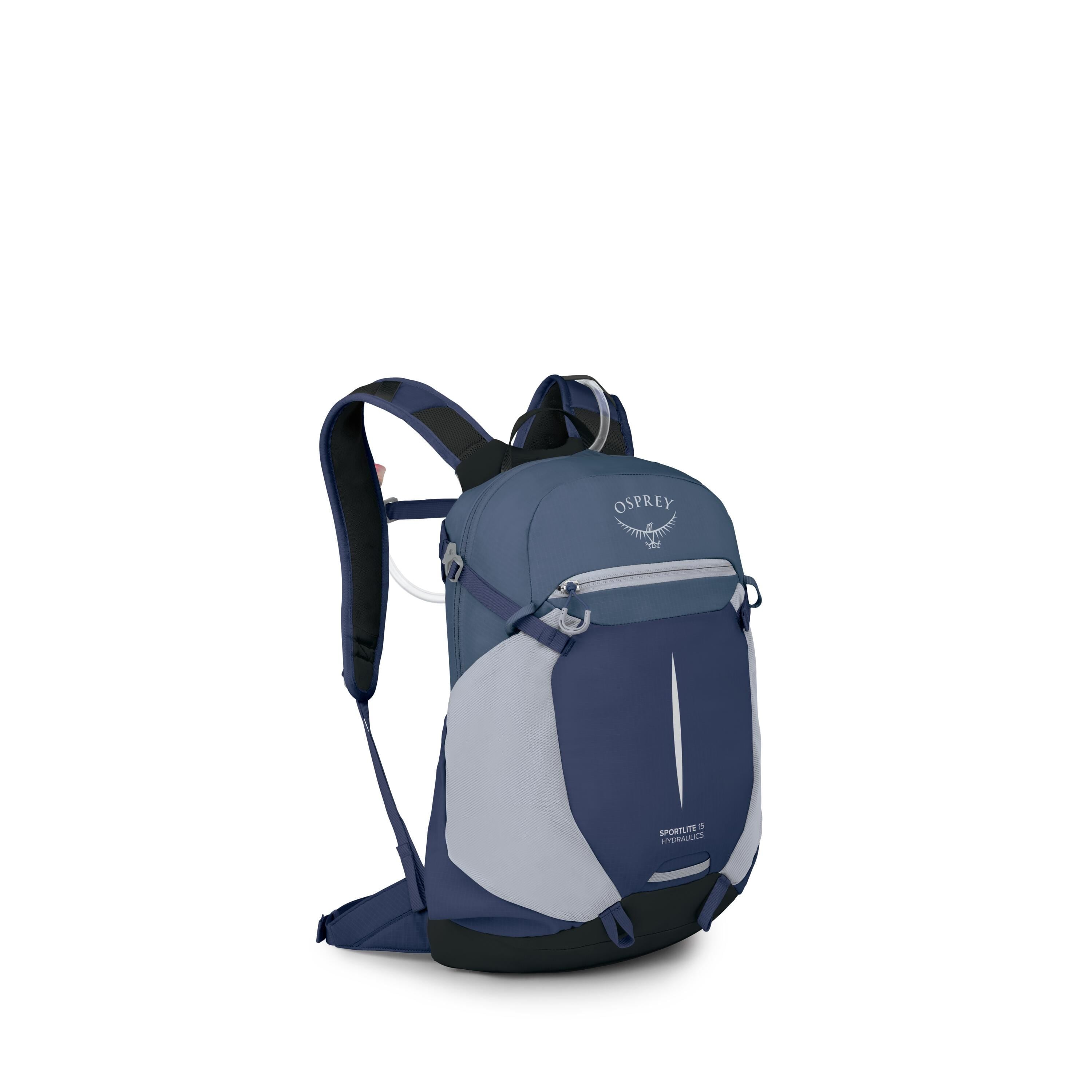 Osprey Sportlite 15 Hydraulics Hiking Hydration Backpack 15L in Serenity Blue — angle view 2