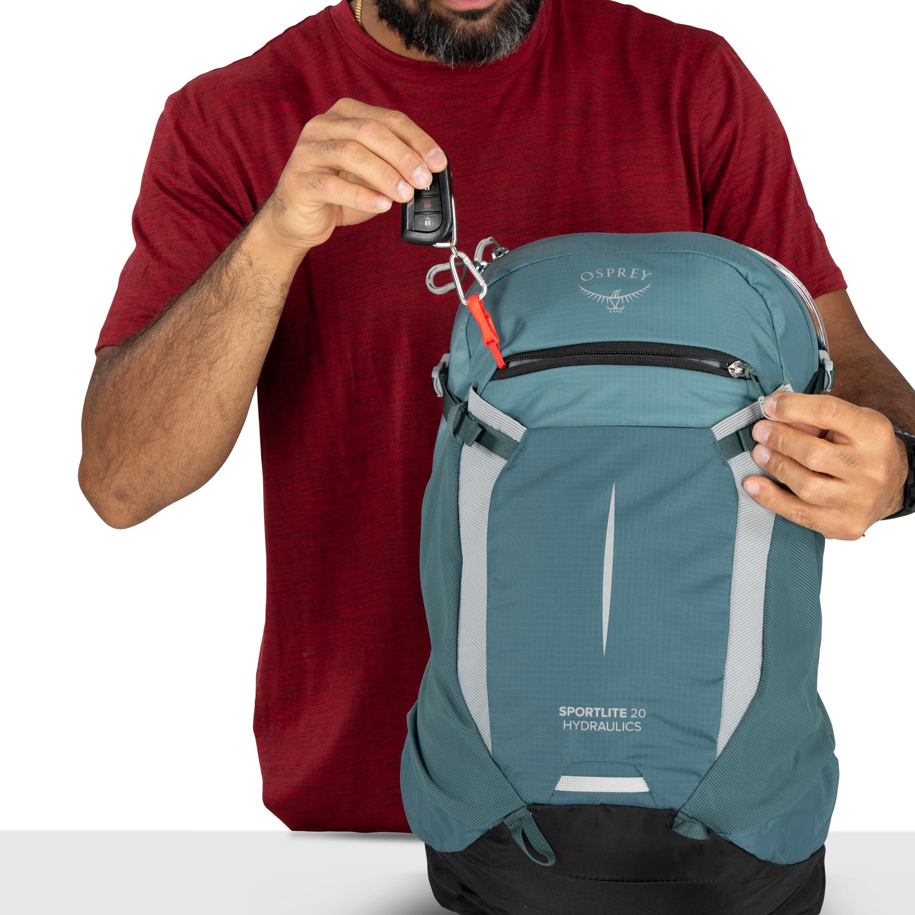 Osprey Sportlite 20 Hydraulics Hiking Hydration Backpack 20L in Torrent Blue — detail view