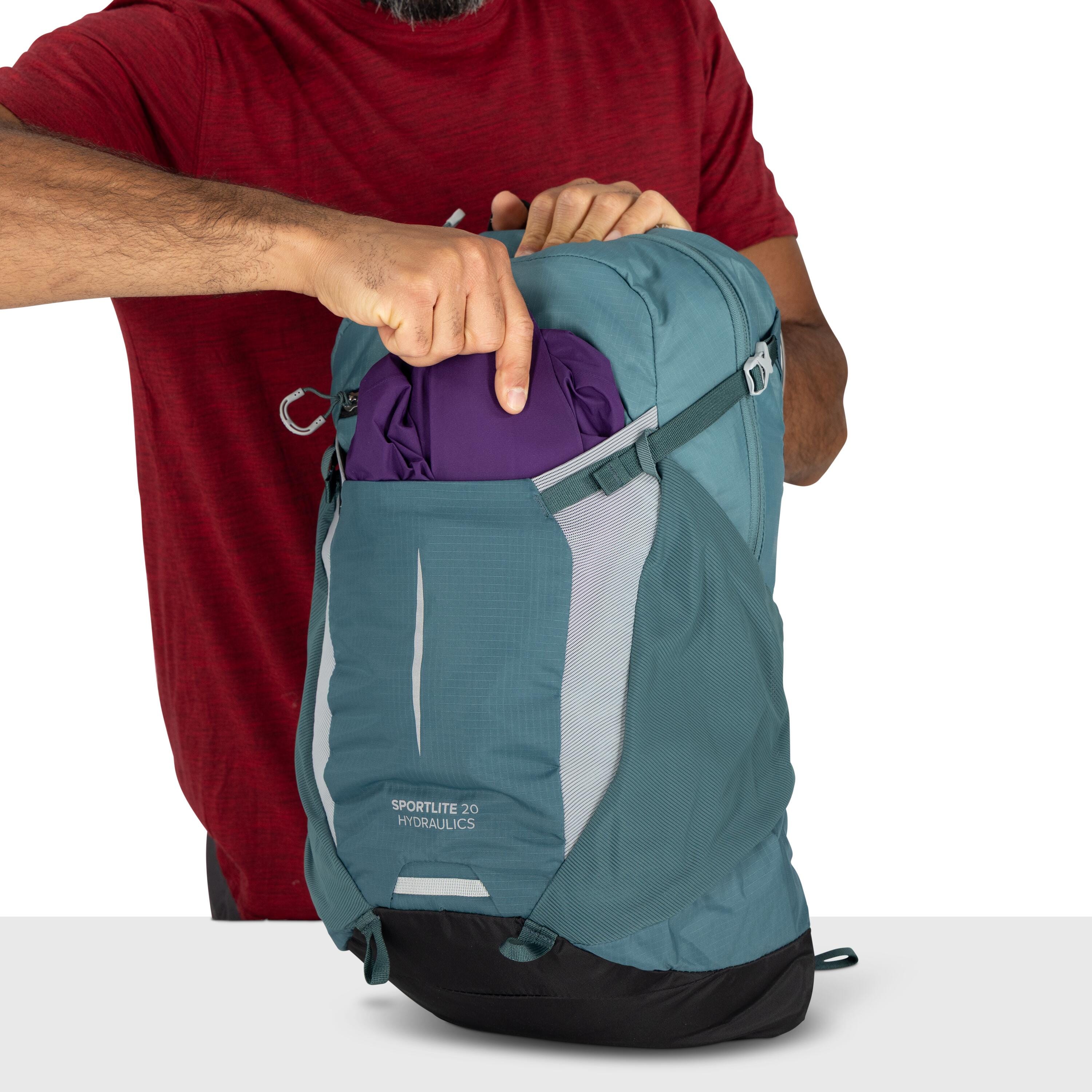 Osprey Sportlite 20 Hydraulics Hiking Hydration Backpack 20L in Torrent Blue — detail view 3