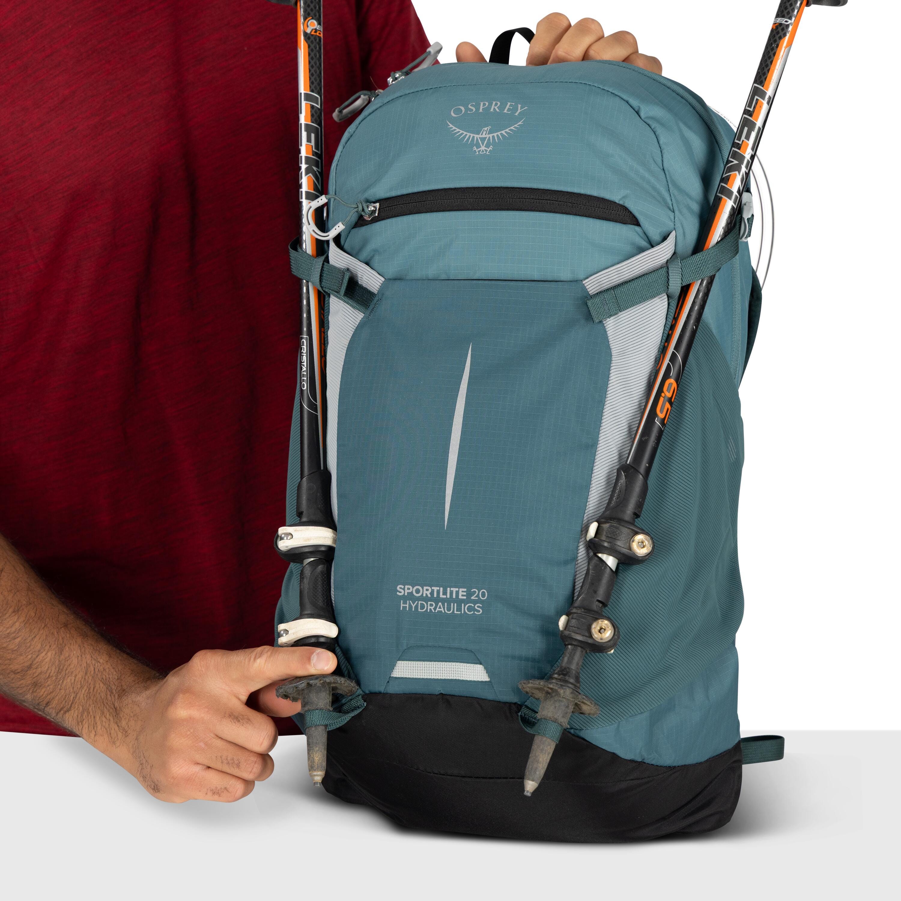 Osprey Sportlite 20 Hydraulics Hiking Hydration Backpack 20L in Torrent Blue — detail view 4