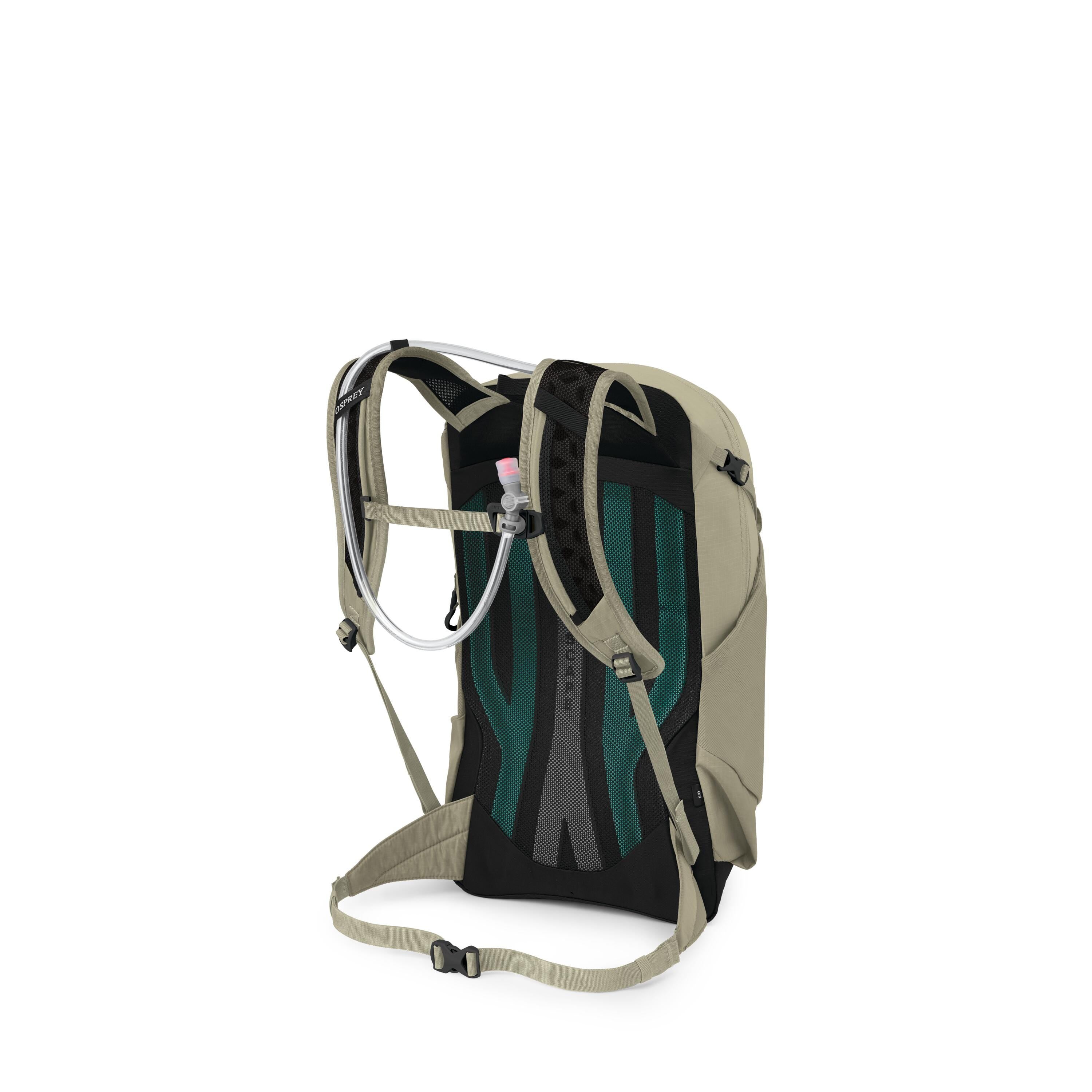 Osprey Sportlite 20 Hydraulics Hiking Hydration Backpack 20L in Olive Tan — back view
