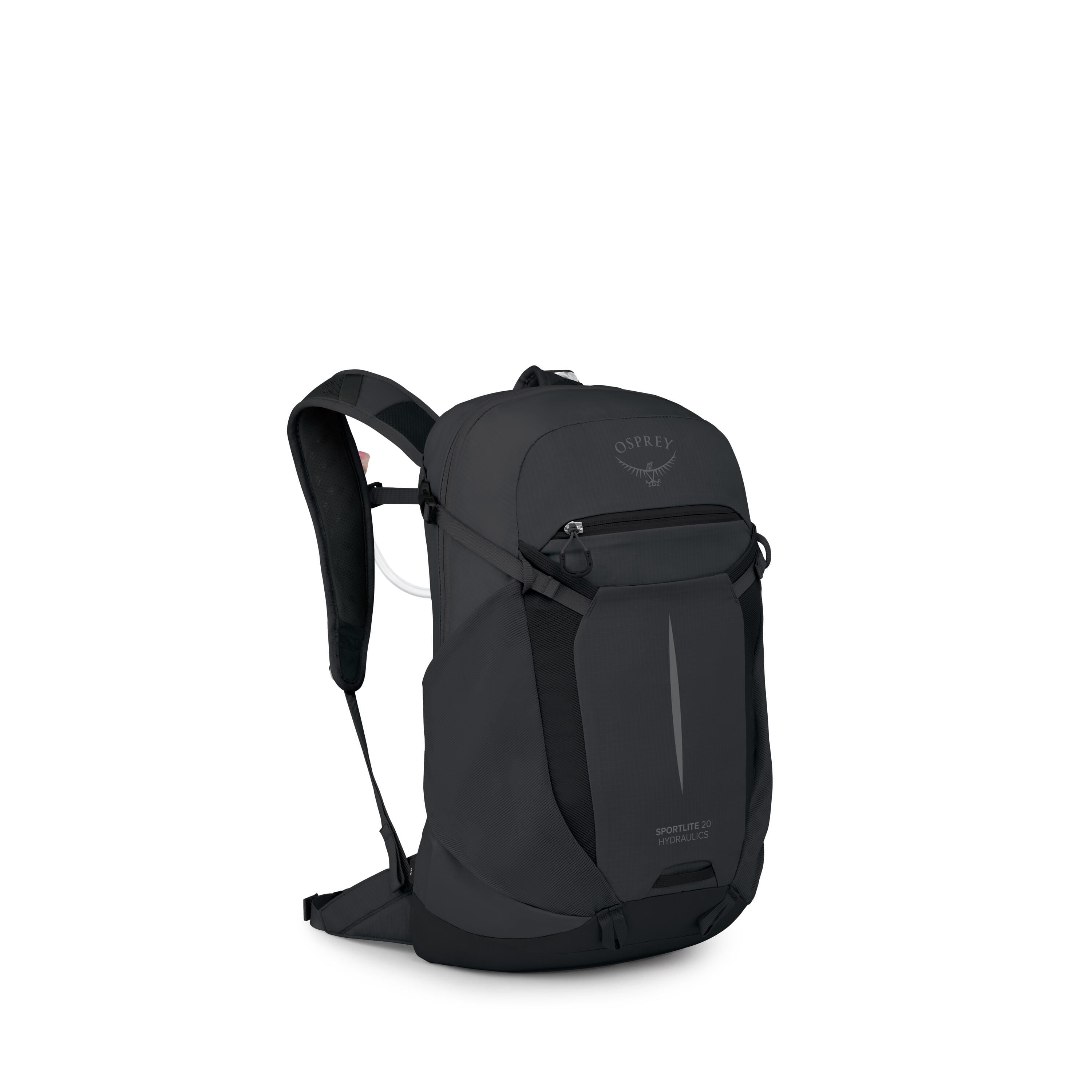 Osprey Sportlite 20 Hydraulics Hiking Hydration Backpack 20L in Raven Black — angle view 2