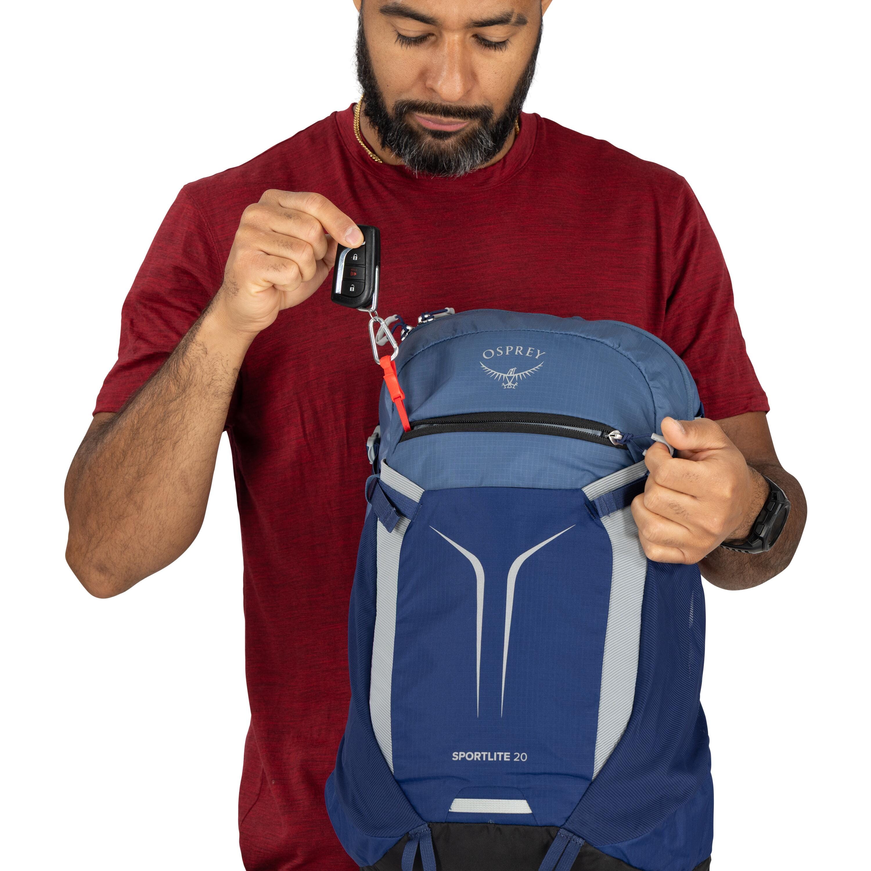 Osprey Sportlite 20 Hiking Backpack 20L in Serenity Blue — detail view