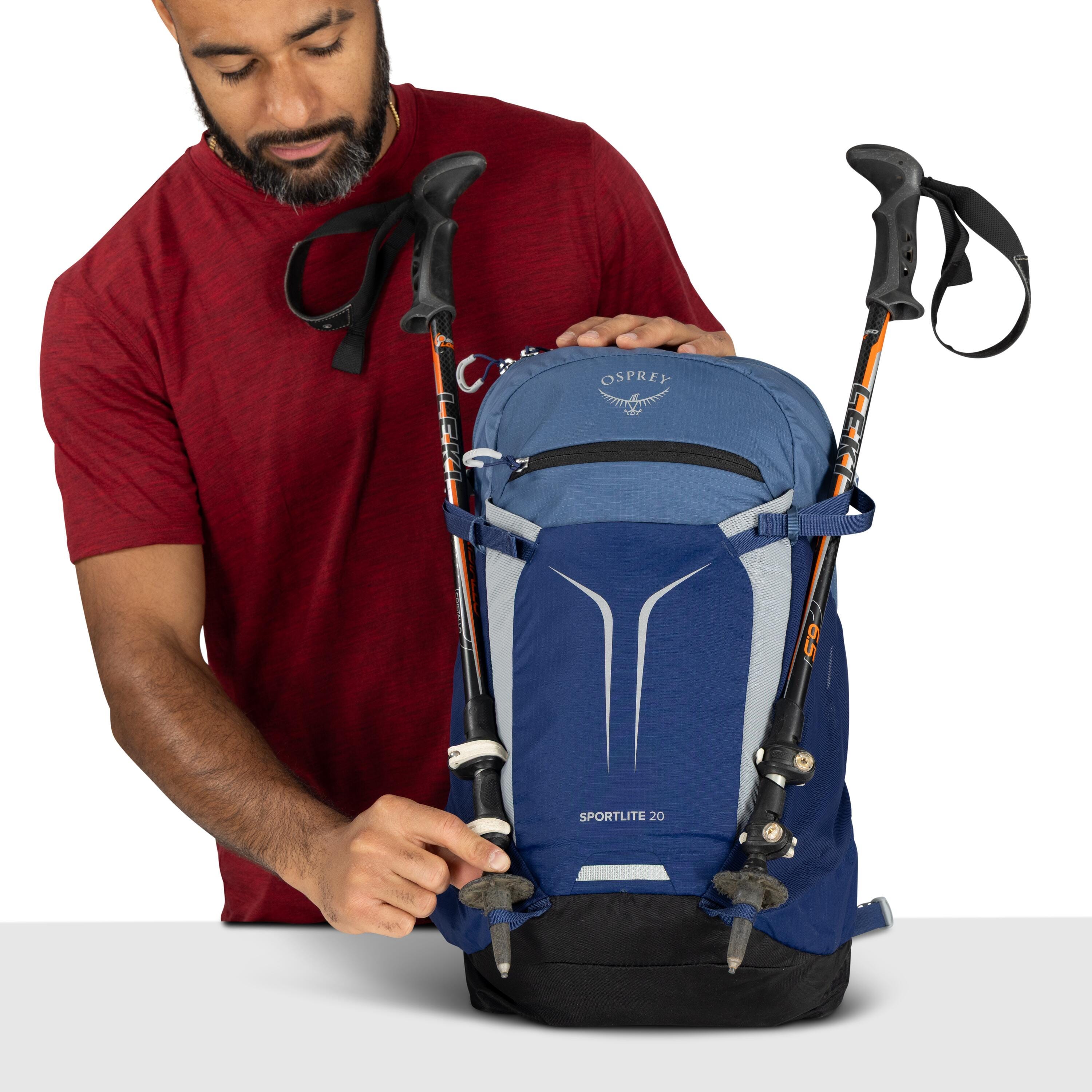 Osprey Sportlite 20 Hiking Backpack 20L in Serenity Blue — detail view 4