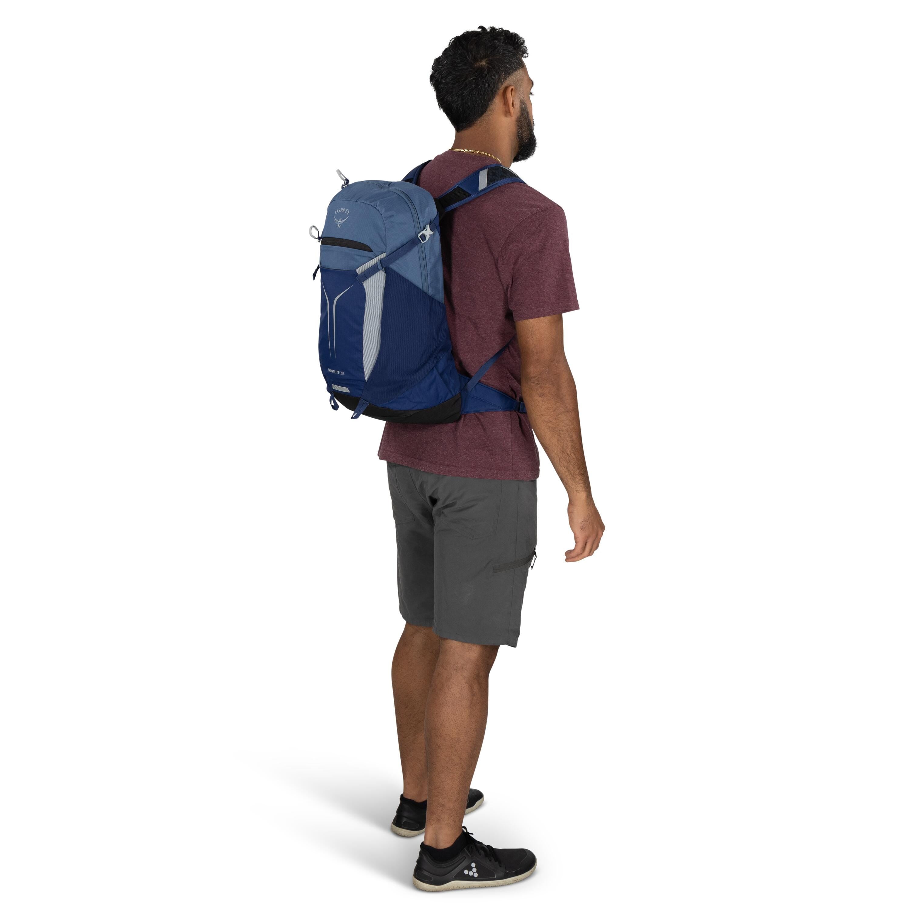 Osprey Sportlite 20 Hiking Backpack 20L in Serenity Blue — lifestyle 2