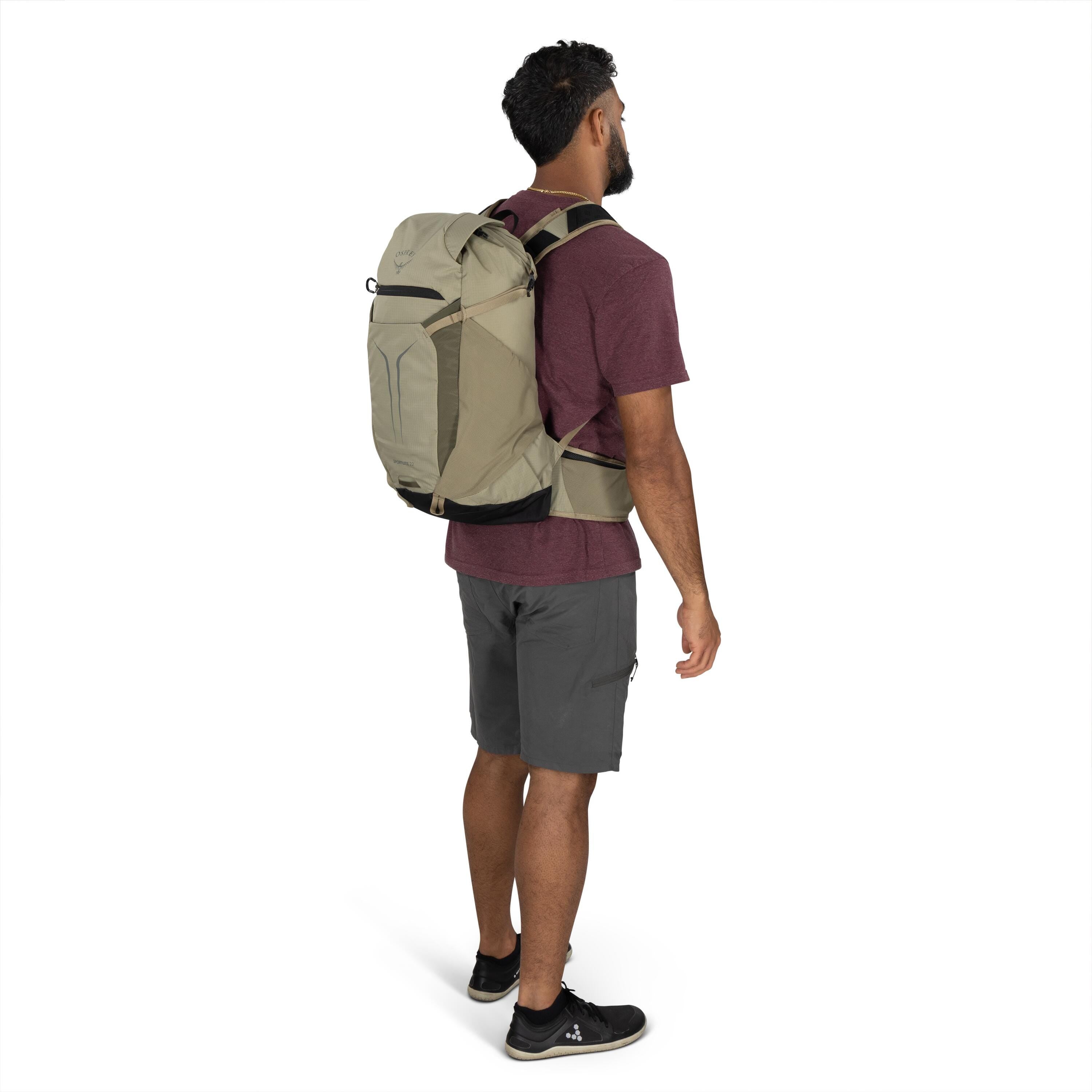 Osprey Sportlite 22 Hiking Backpack 22L in Olive Tan — lifestyle 2