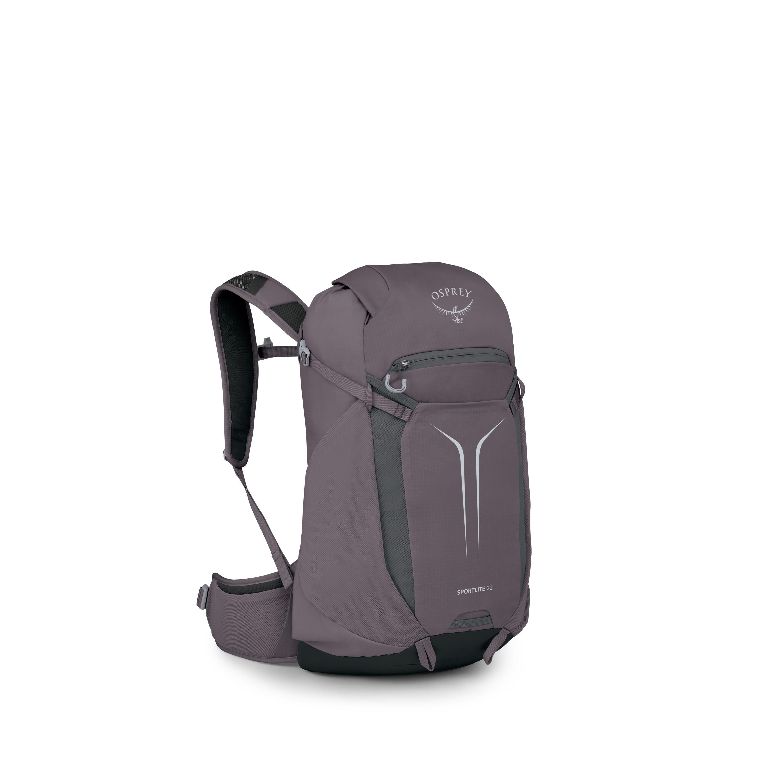 Osprey Sportlite 22 Hiking Backpack 22L in Graphite Purple — angle view 2