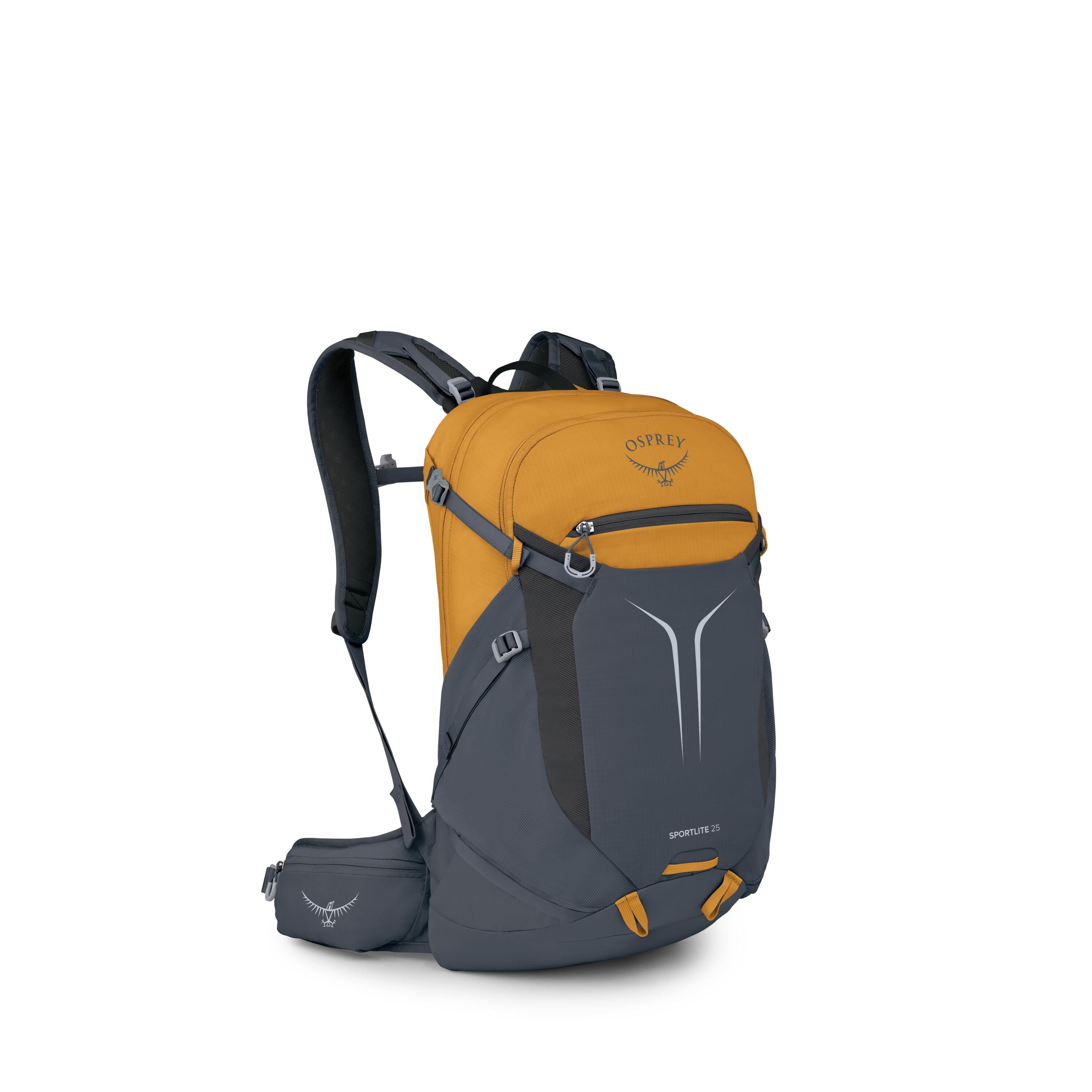 Osprey Sportlite 25 Hiking Backpack 25L in Tungsten-Yellow — angle view 2