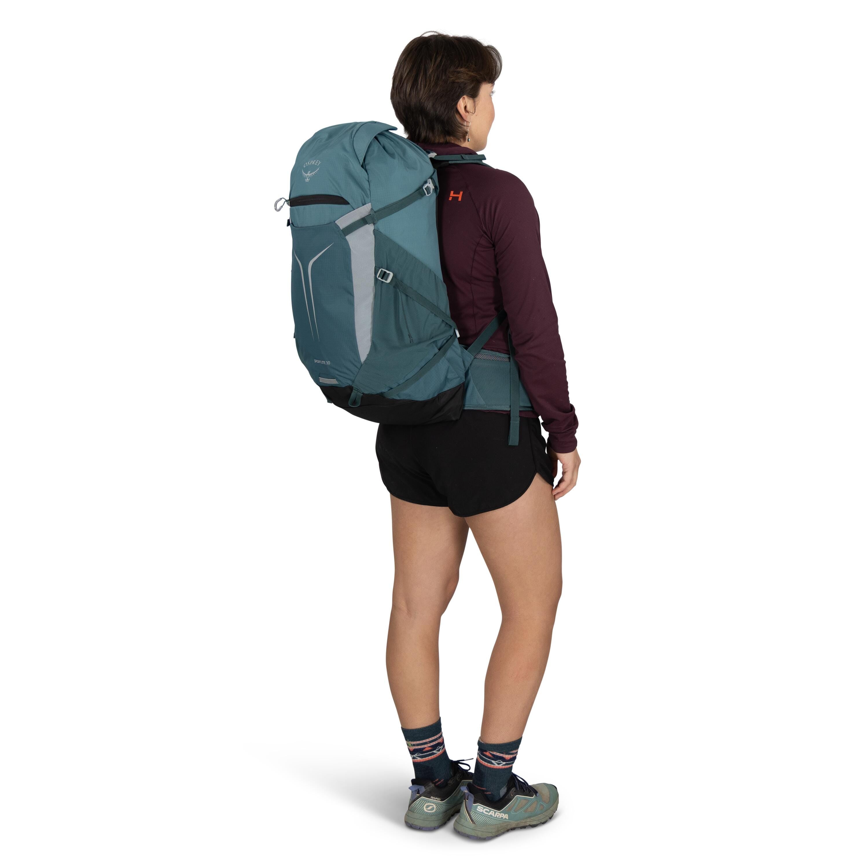 Osprey Sportlite 30 Hiking Backpack 30L in Torrent Blue — lifestyle 2