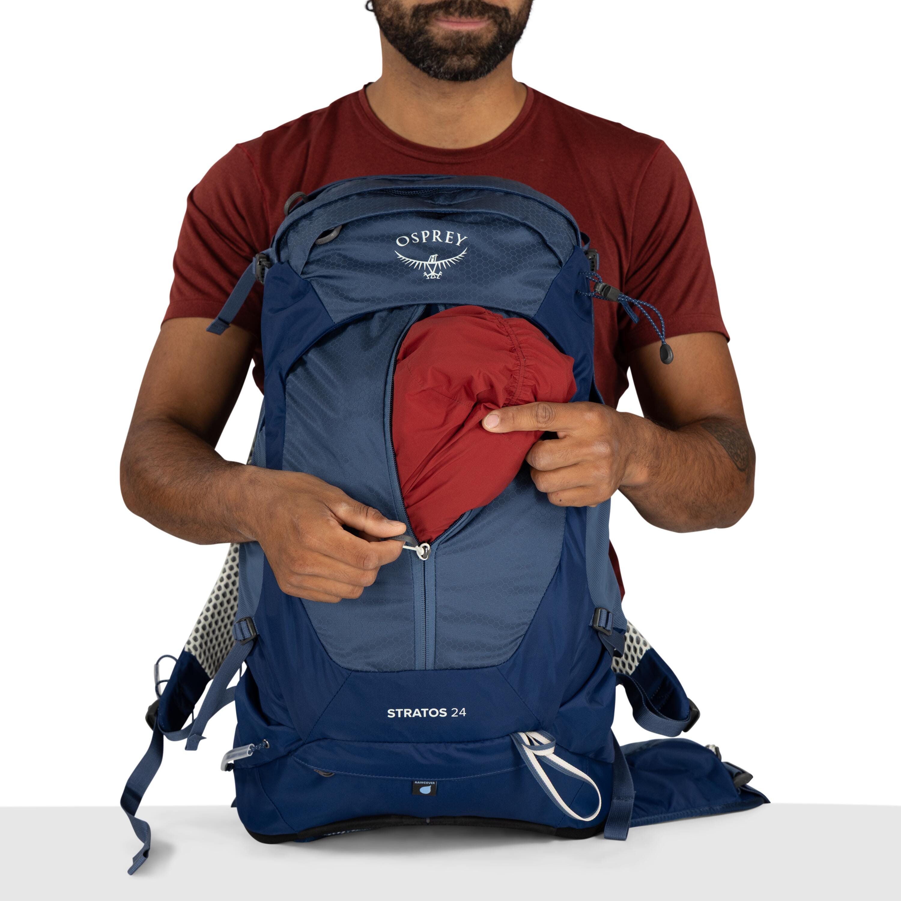 Osprey Stratos 24 Hiking Backpack 24L in Nirvana Blue — detail view 2
