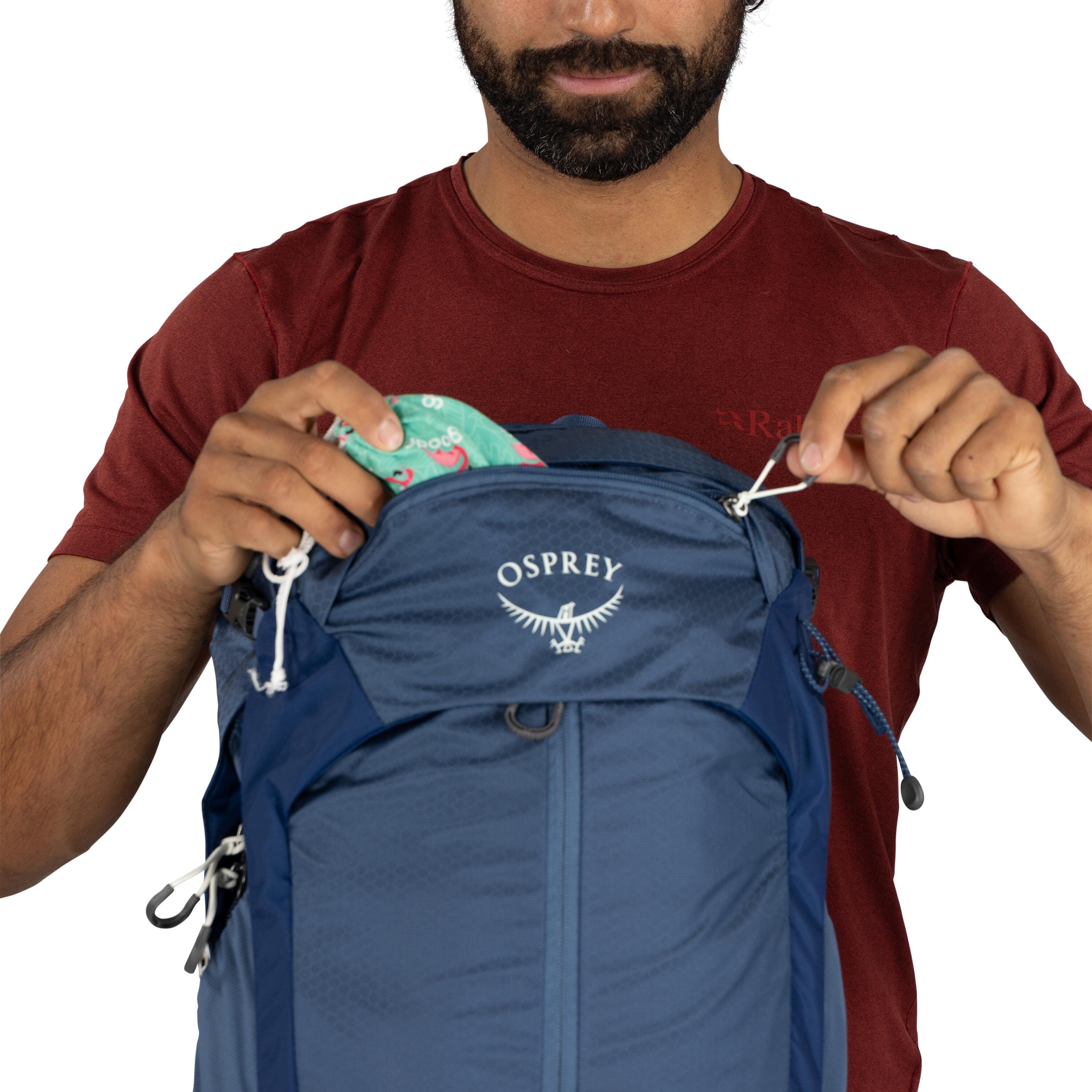 Osprey Stratos 24 Hiking Backpack 24L in Nirvana Blue — detail view 4