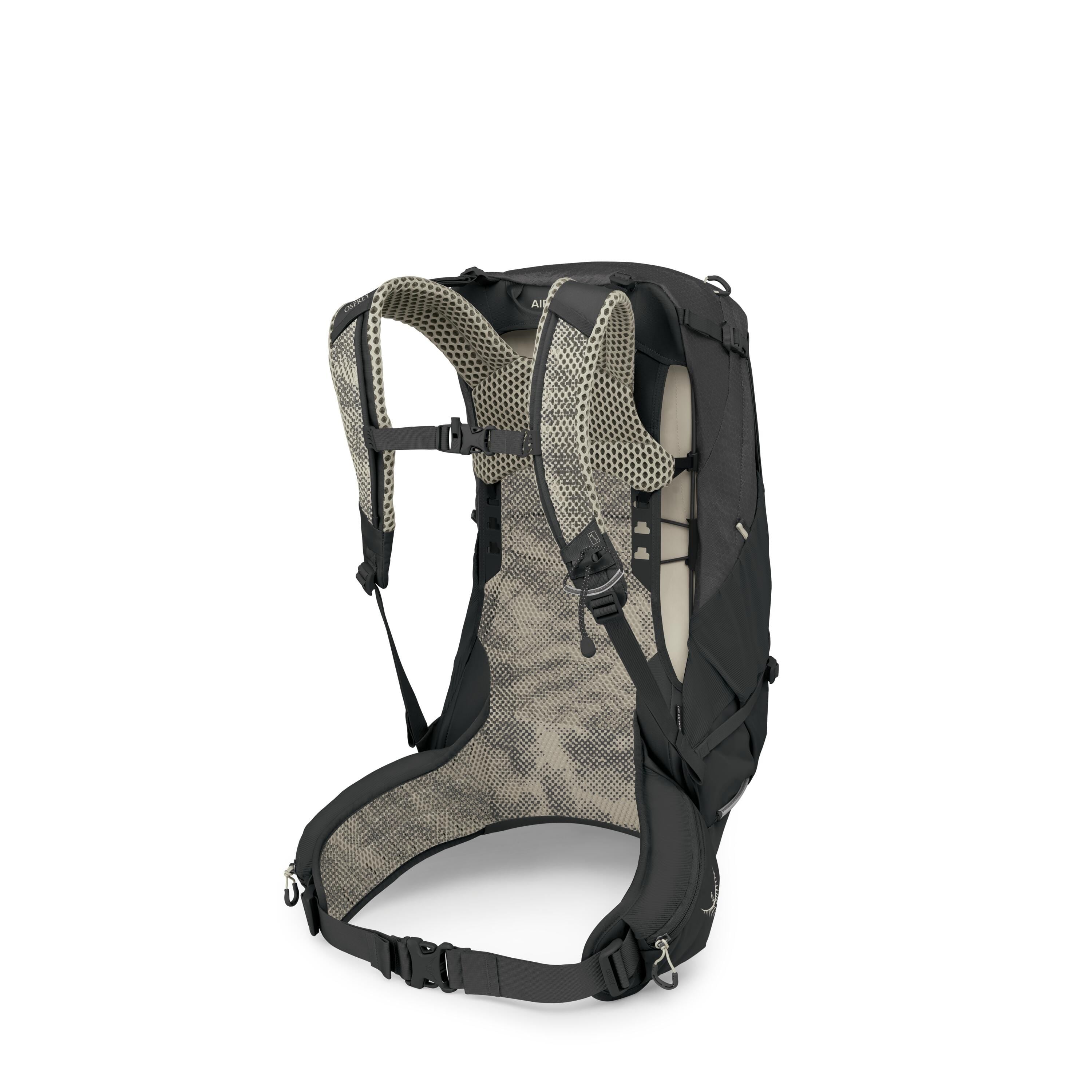 Osprey Stratos 24 Hiking Backpack 24L in Raven Black — back view