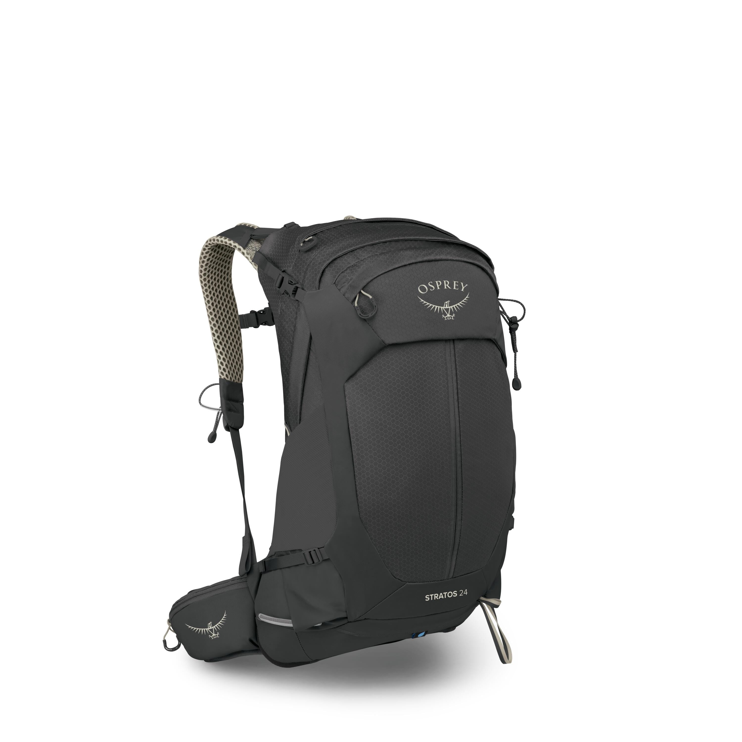Osprey Stratos 24 Hiking Backpack 24L in Raven Black — angle view 2