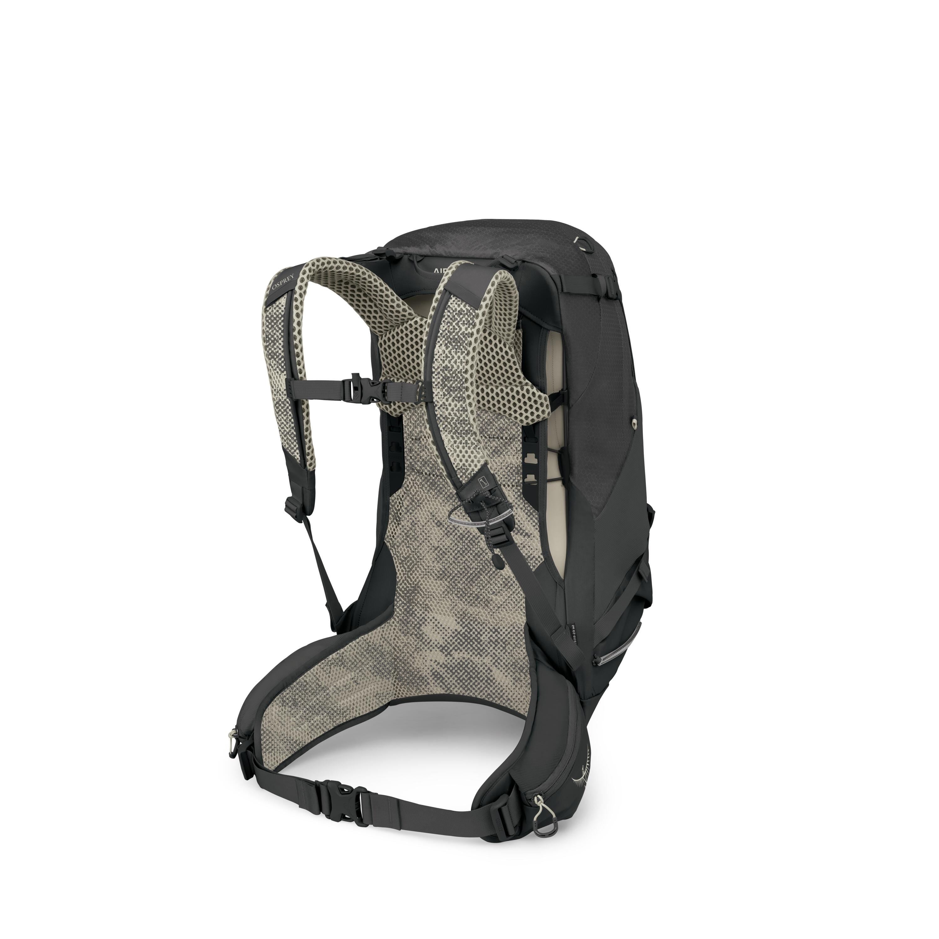 Osprey Stratos 34 Hiking Backpack 34L in Raven Black — back view
