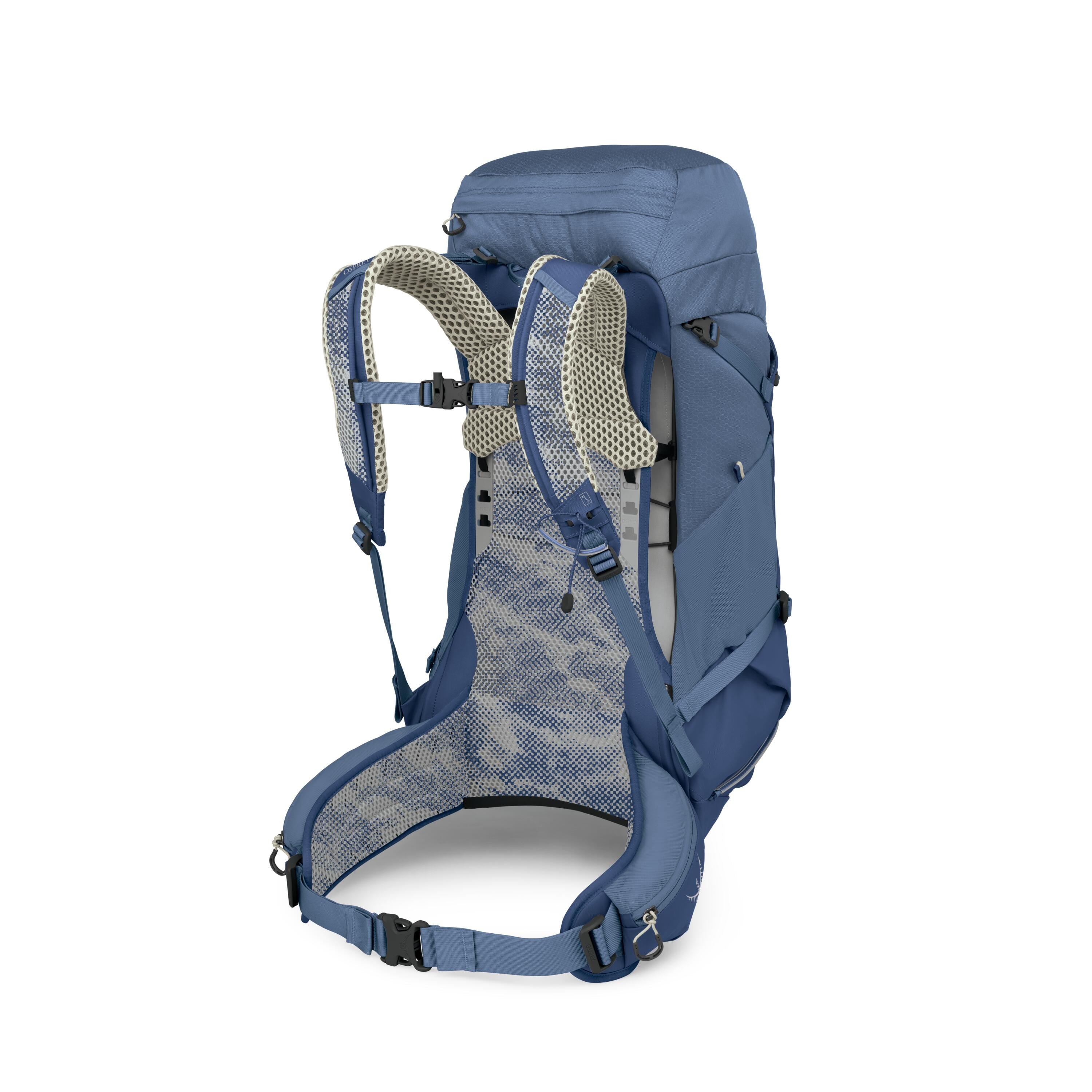 Osprey Stratos 36 Hiking Backpack 36L in Nirvana Blue — back view