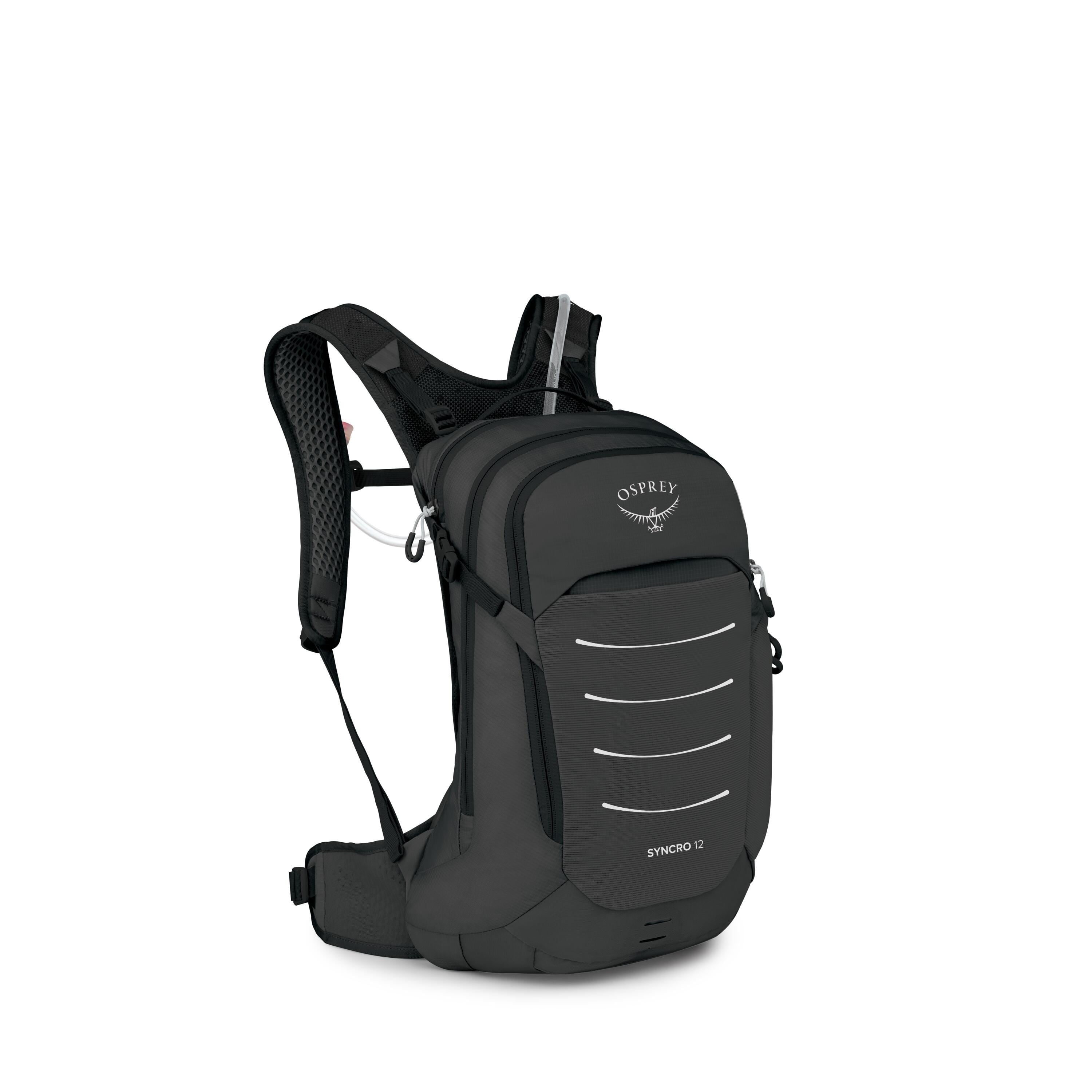 Osprey Syncro 12 Bike Hydration Pack 12L in Raven Black — angle view 2