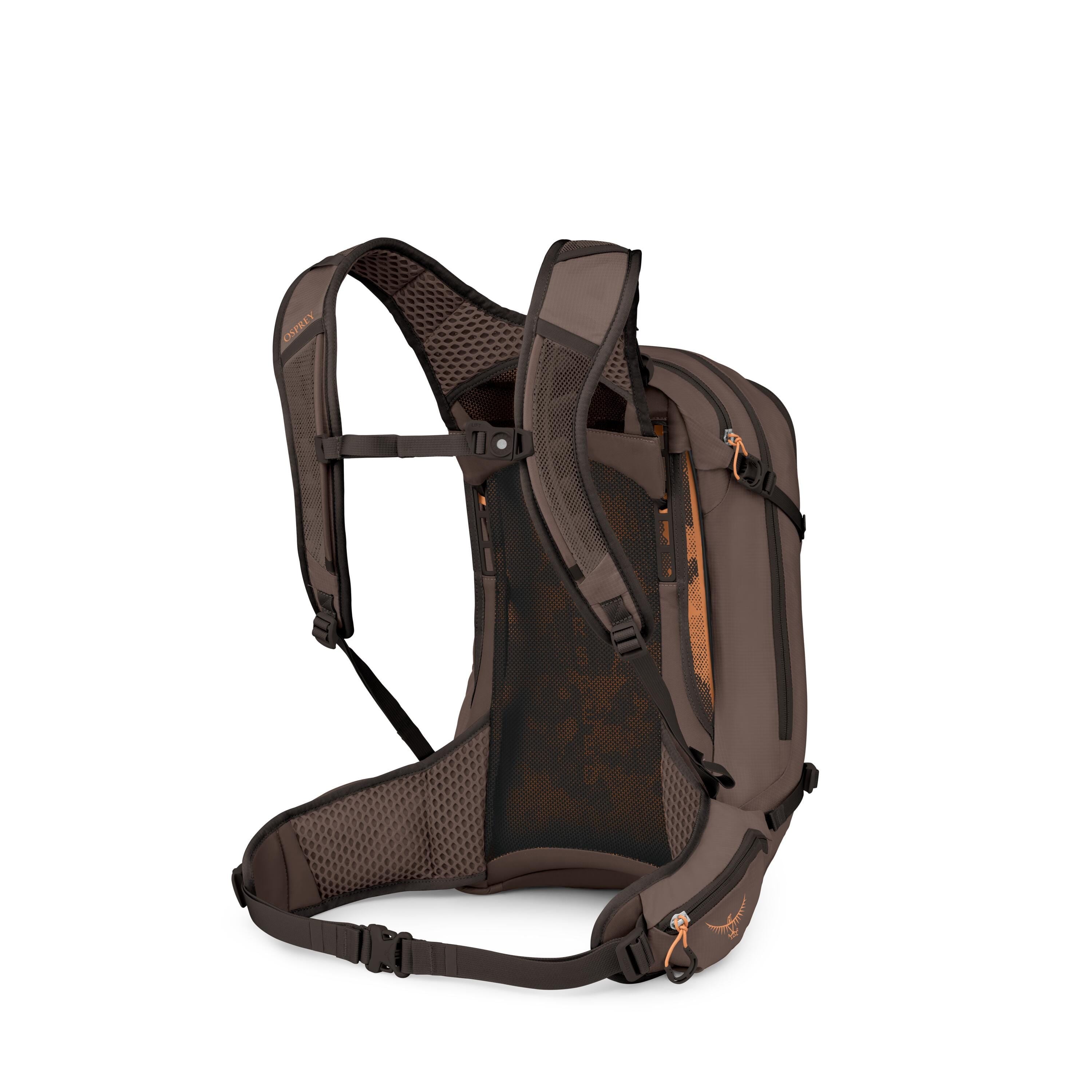 Osprey Syncro 20 Bike Hydration Pack 20L in Truffle Brown — back view