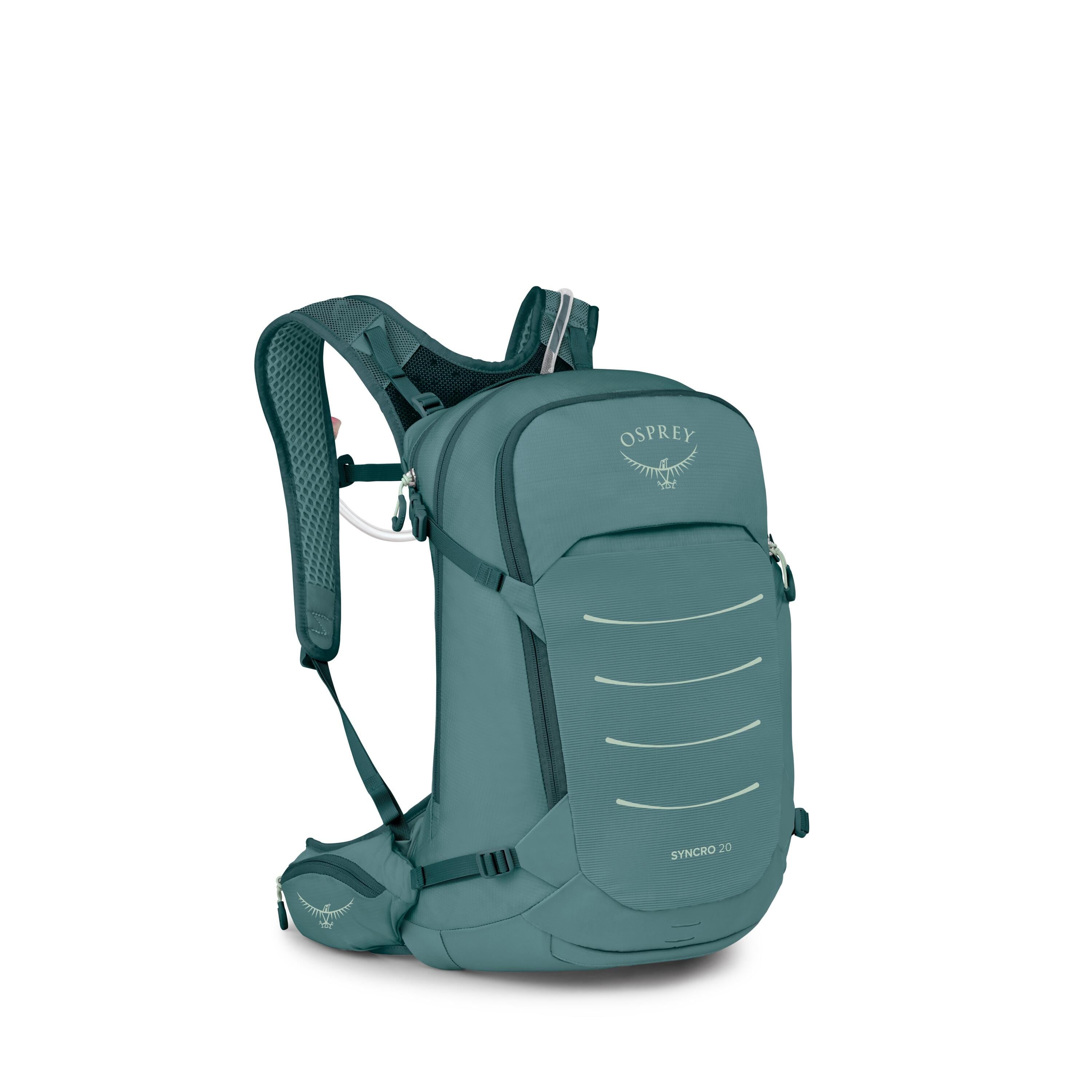 Osprey Syncro 20 Bike Hydration Pack 20L in Cascade Blue — angle view 2