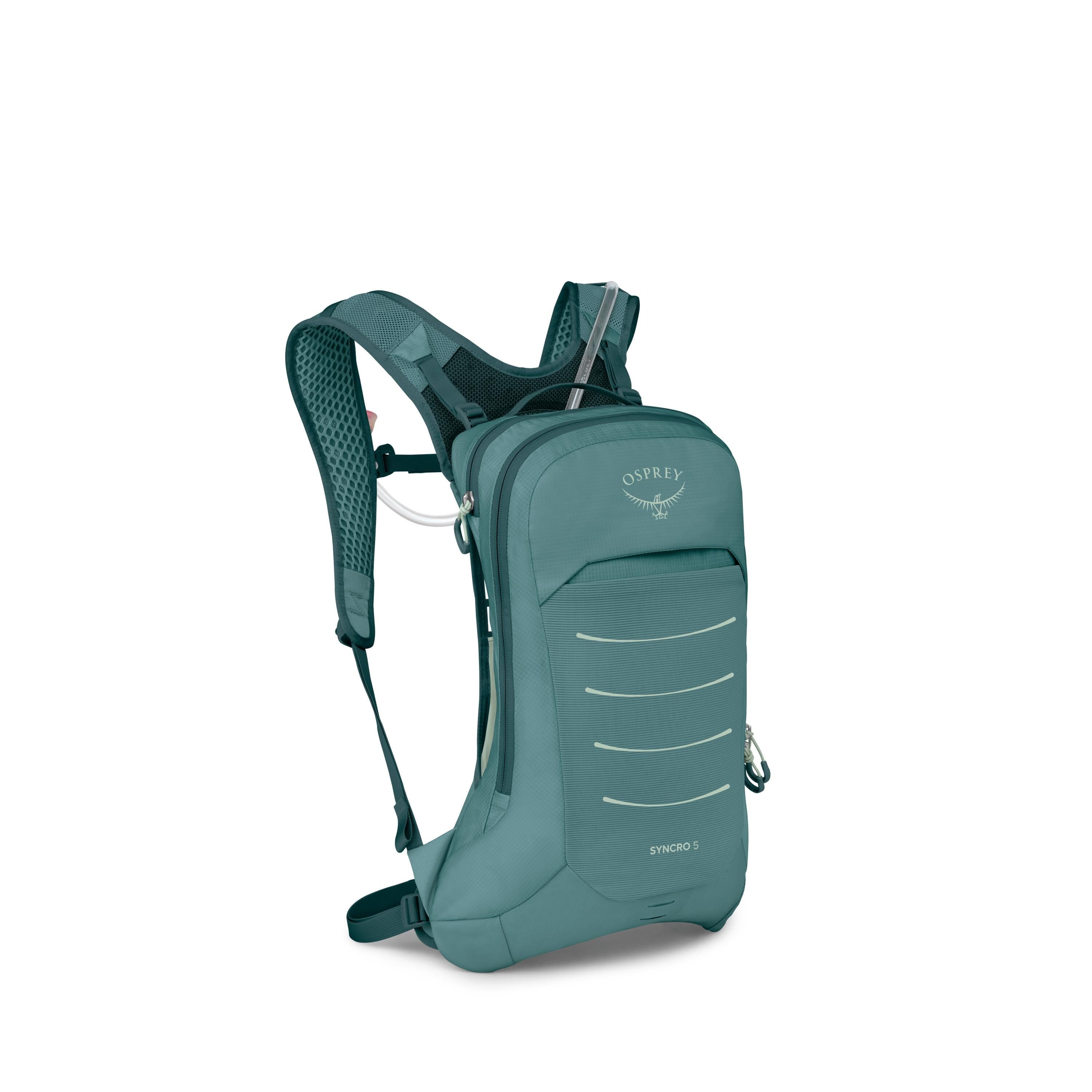 Osprey Syncro 5 Bike Hydration Pack 5L in Cascade Blue — angle view 2