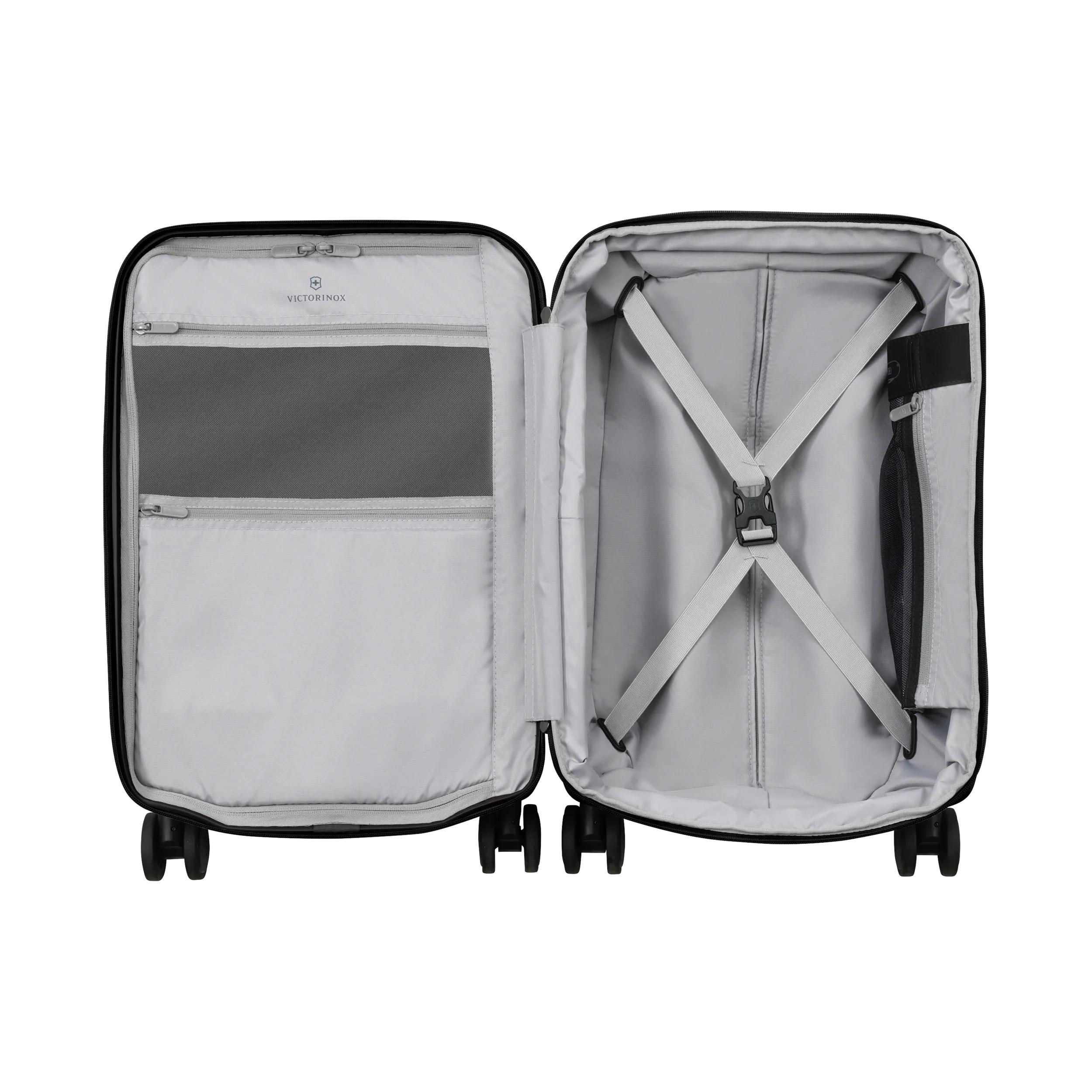 Victorinox Connex Frequent Flyer Hardside in Black — interior view