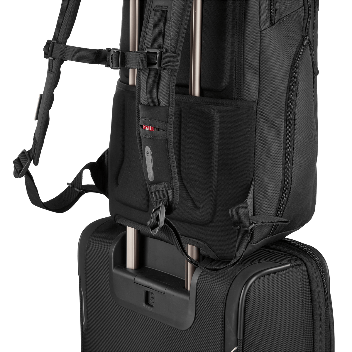 Victorinox Altmont Original Vertical-Zip Laptop Backpack in Black — detail view