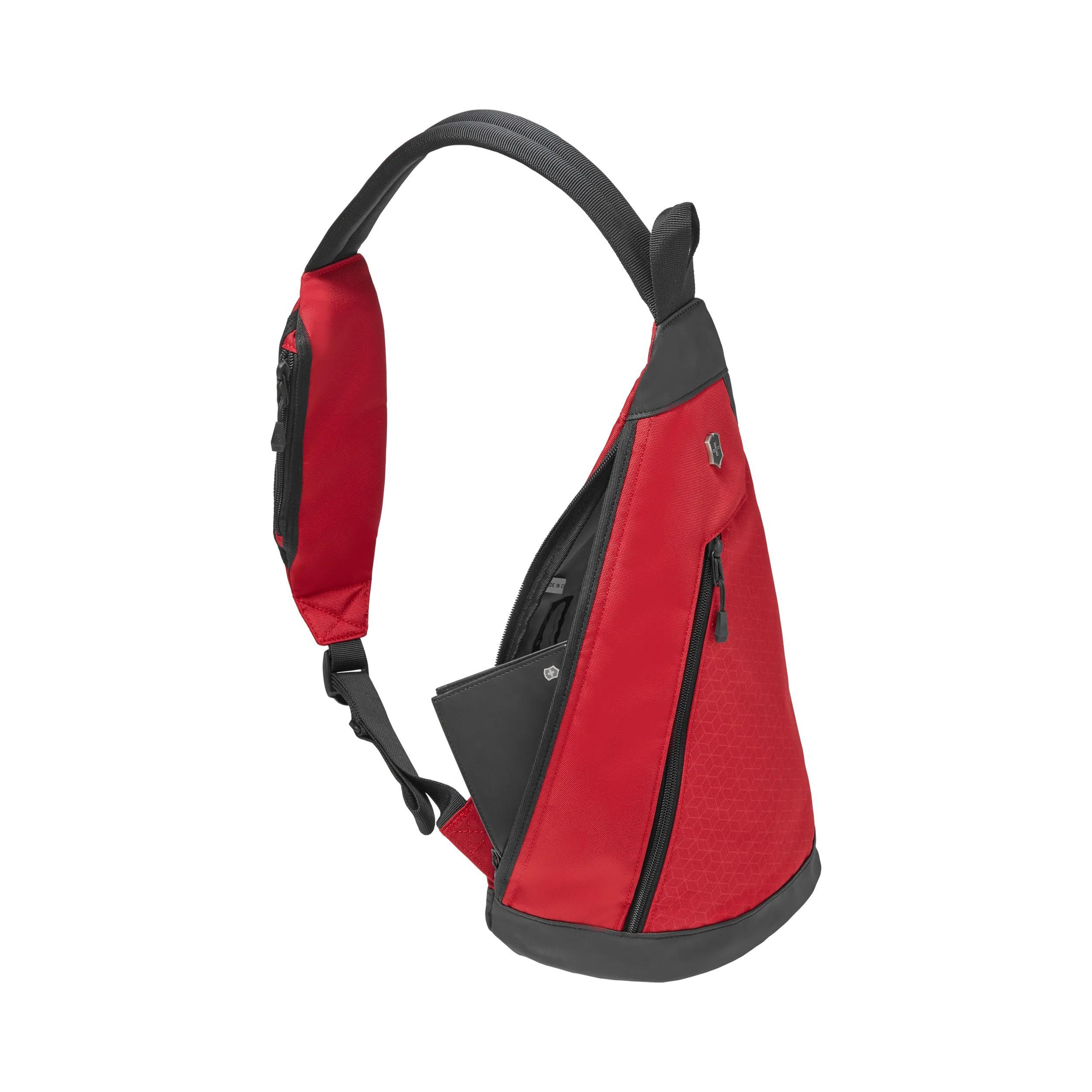 Victorinox Altmont Original Dual-Compartment Monosling in Red — interior view