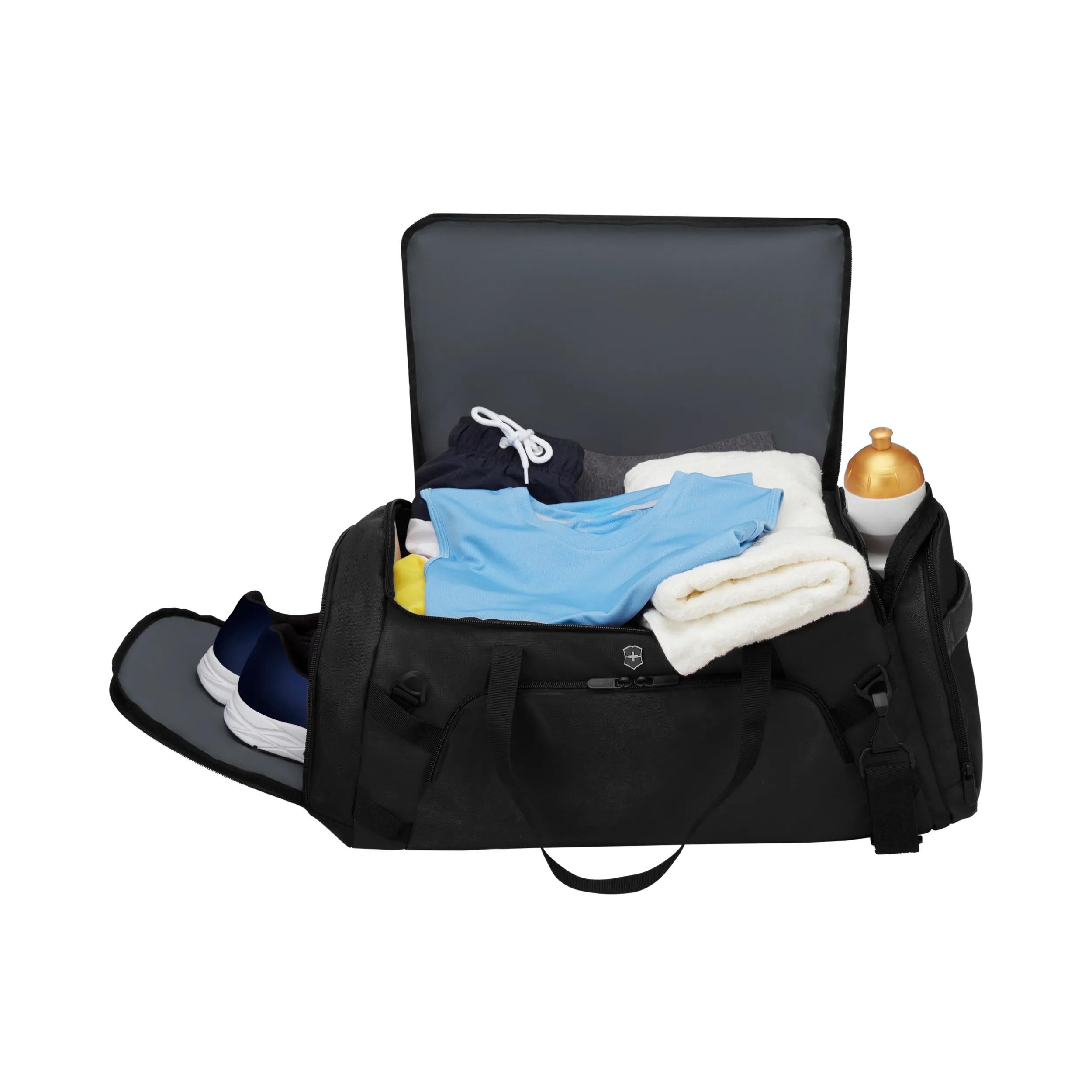 Victorinox VX Sport EVO 2-in-1 Backpack/Duffel in Black — interior view