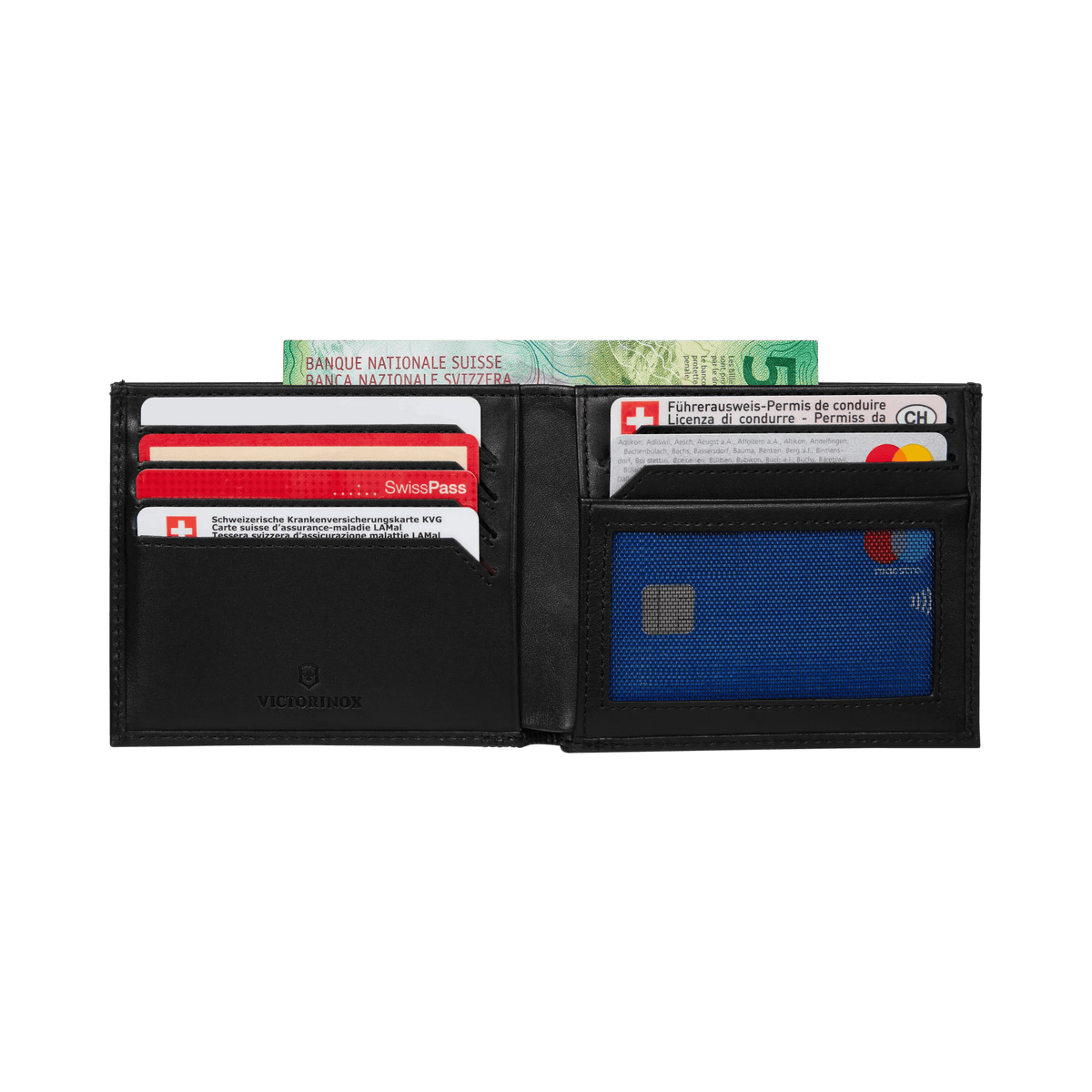 Victorinox Altius Alox Bi-Fold Wallet — interior view