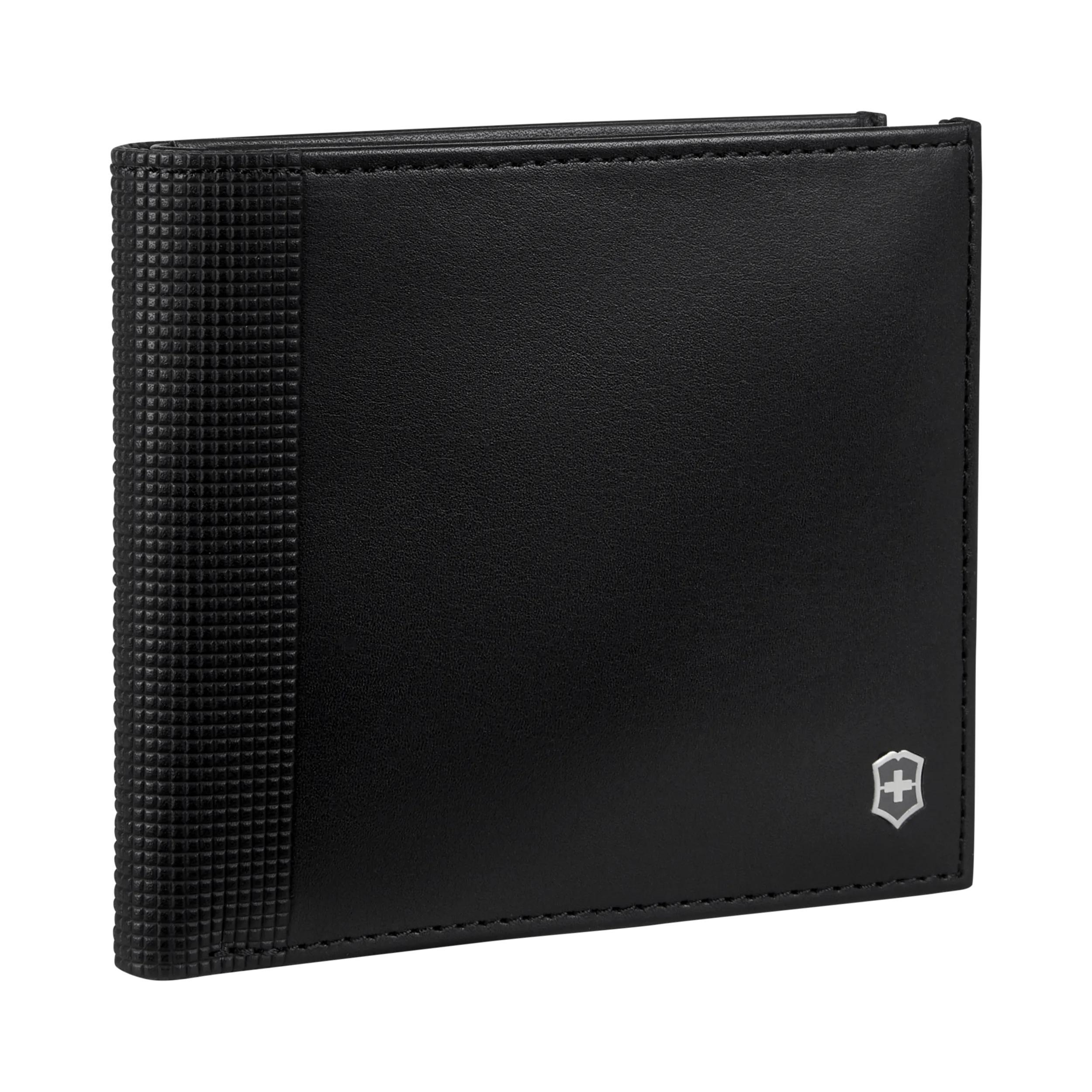 Victorinox Altius Alox Deluxe Bi-Fold Wallet in Black — angle view 3