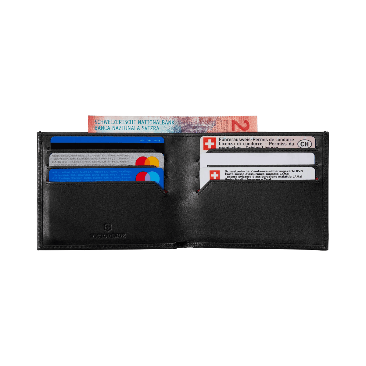 Victorinox Alox Slim Bi-Fold Wallet — interior view