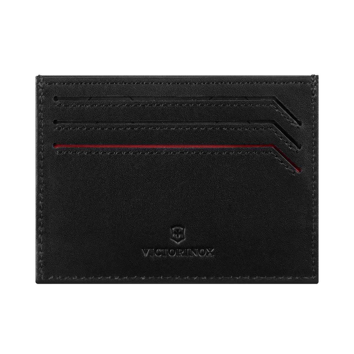 Victorinox Altius Alox Leather Slim Card Case w/ RFID Protection — back view