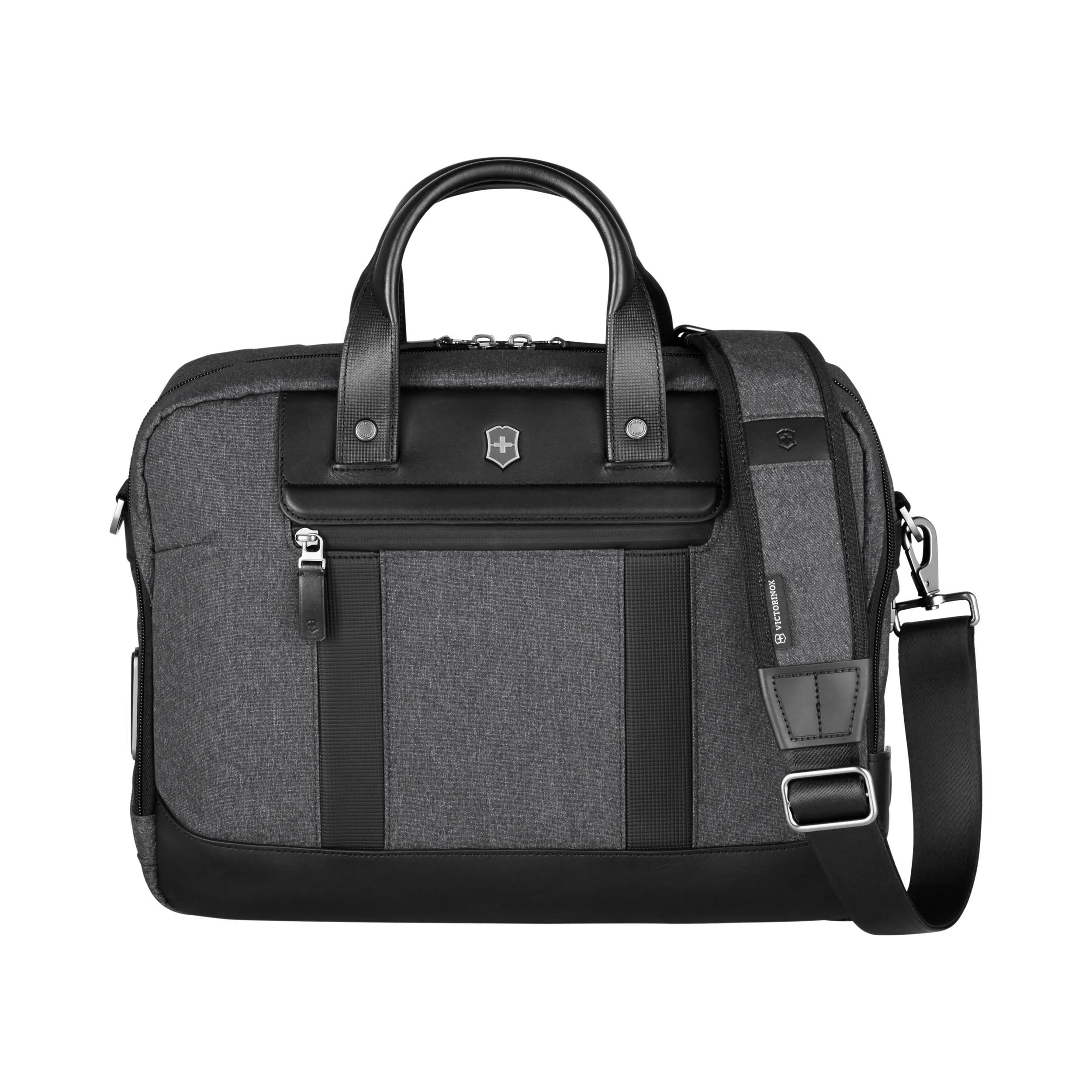 Victorinox Architecture Urban2 Briefcase in Grey / Black — angle view 2